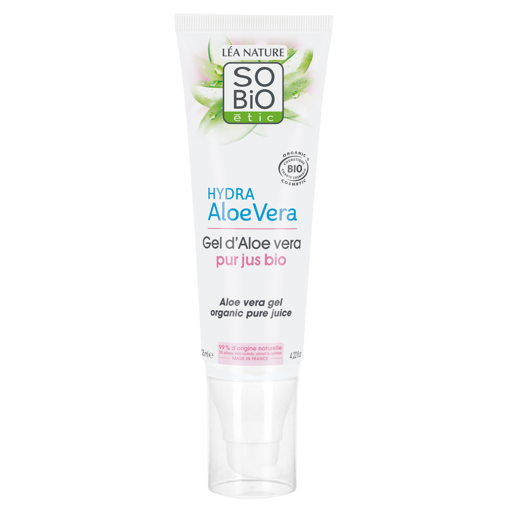 SO’BiO étic Aloe vera gel - hypoalergenní BIO (125 ml) - intenzivní hydratace a zklidnění pokožky SO’BiO