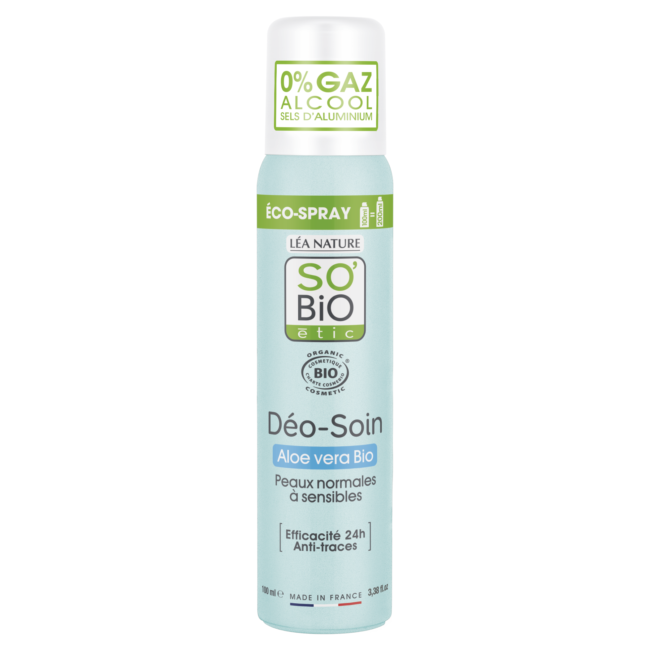 SO’BiO étic Deodorant přírodní ECO SPRAY 24h - Aloe vera BIO (100 ml) - účinný až 24 hodin SO’BiO