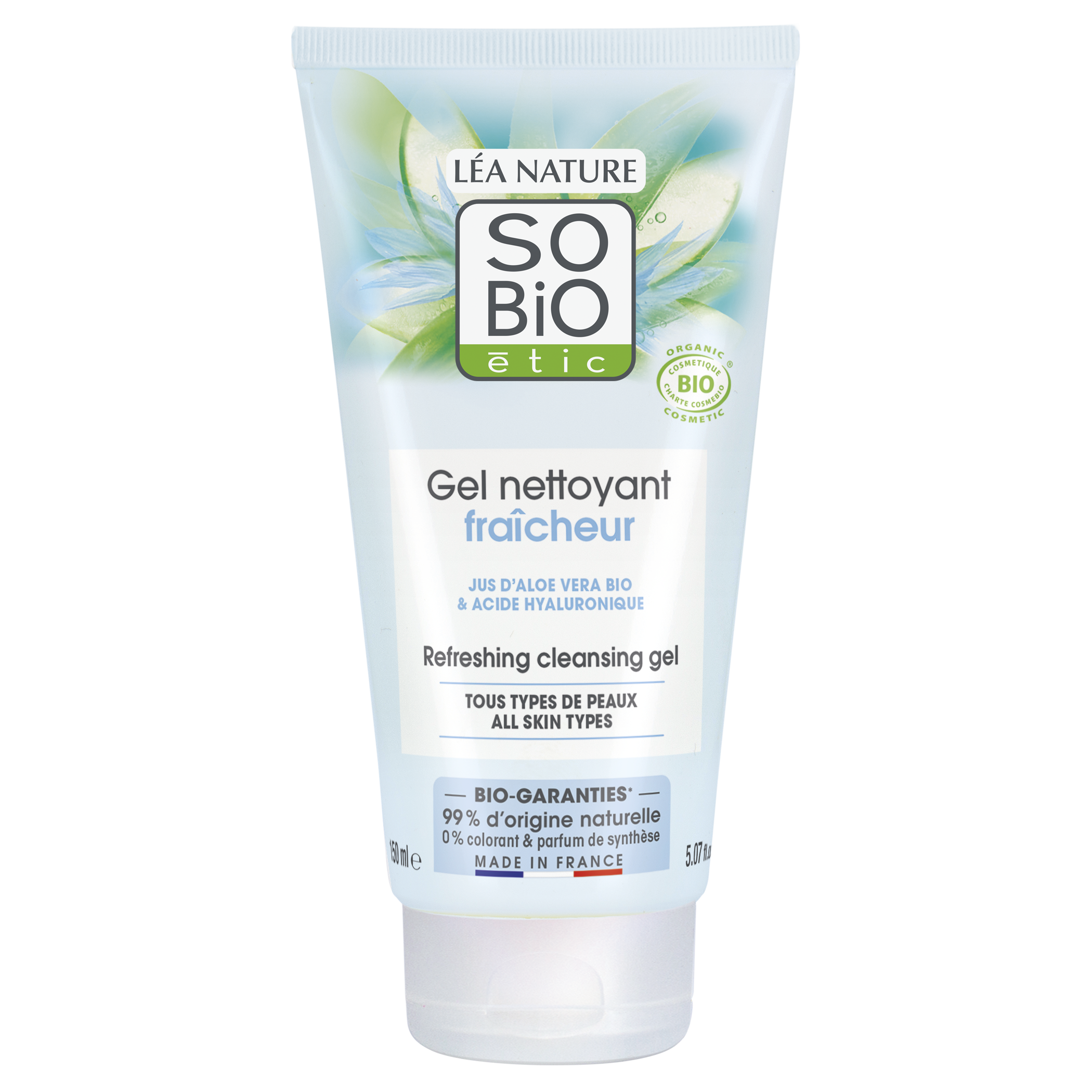 SO’BiO étic Gel mycí hydratační Aloe vera BIO (150 ml) - pro všechny typy pleti SO’BiO