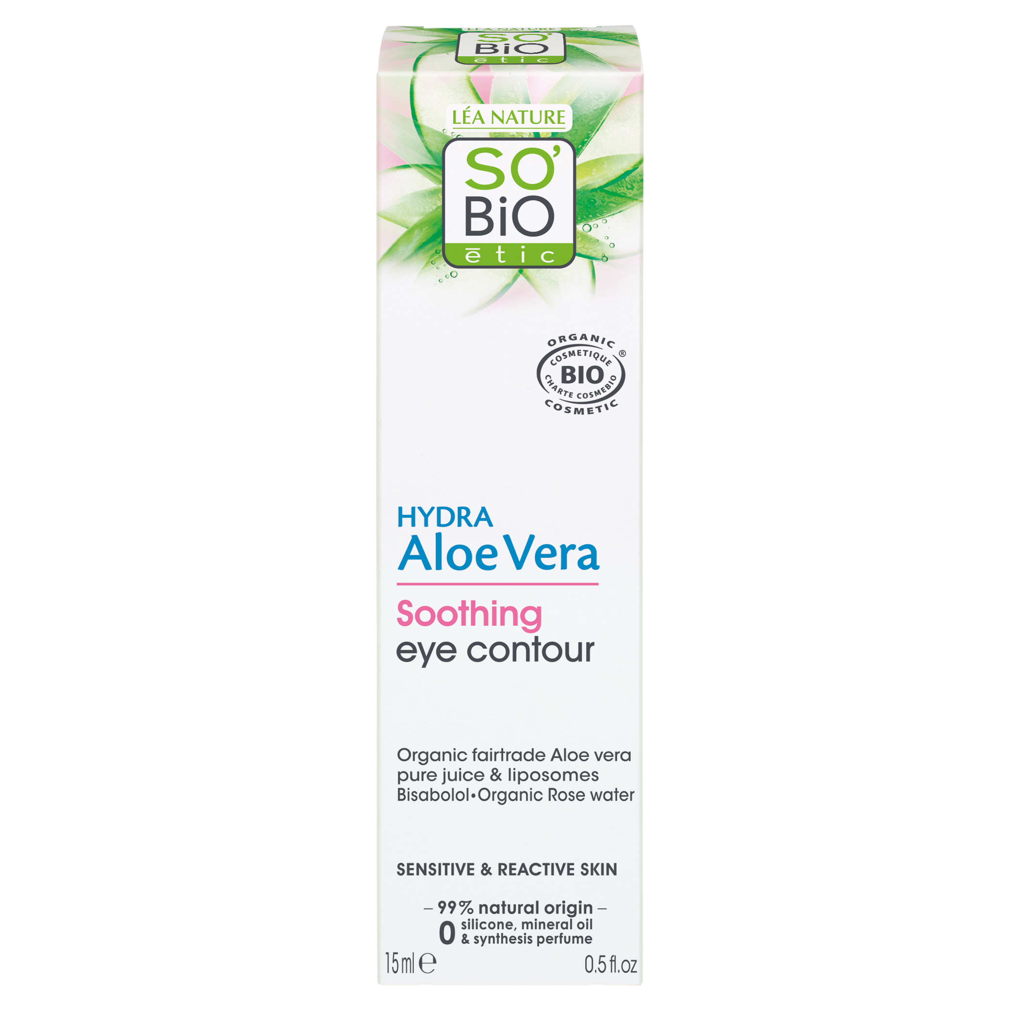 SO’BiO étic Krém kolem očí zklidňující s Aloe Vera BIO (15 ml) - hydratuje a zklidňuje oční okolí SO’BiO