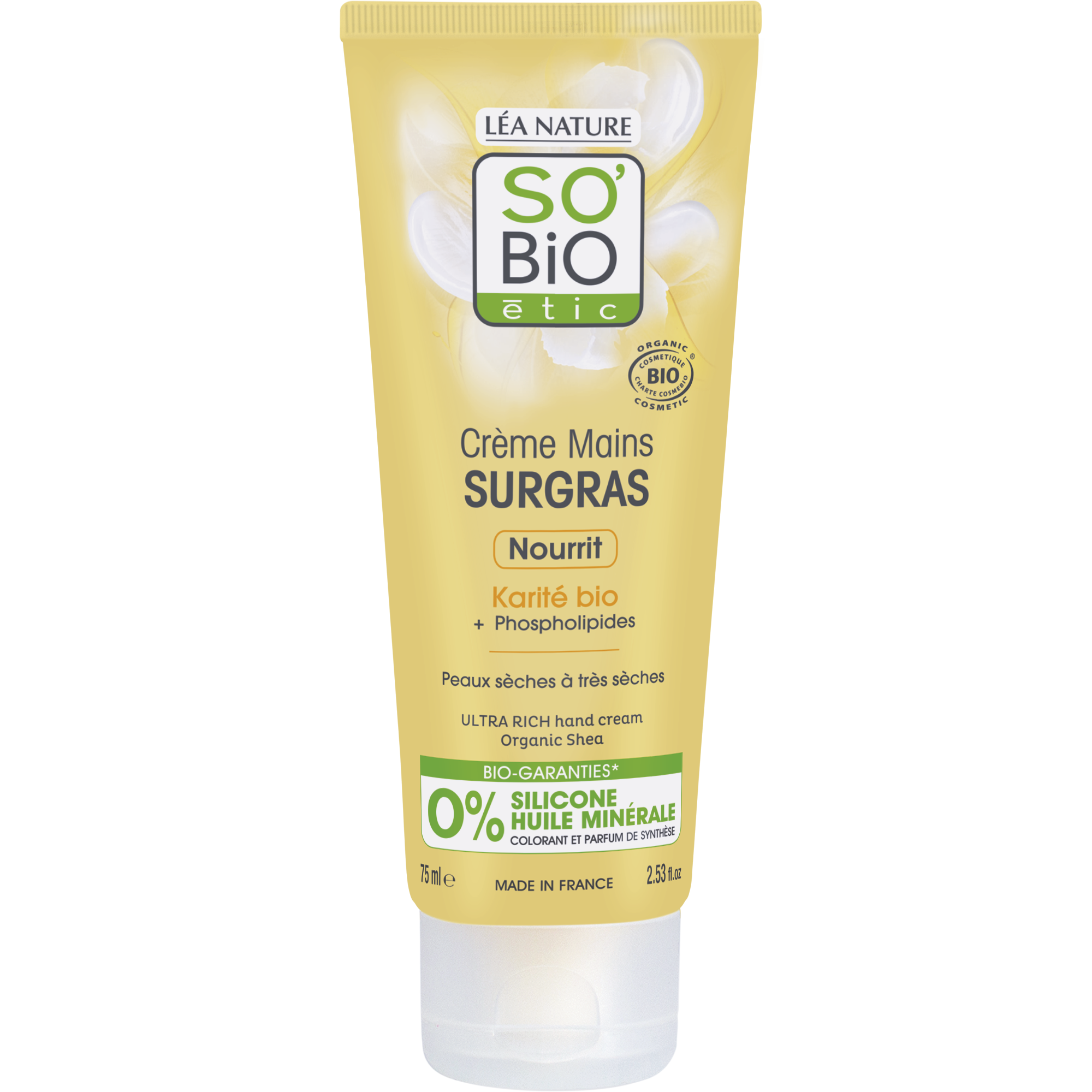 SO’BiO étic Krém na ruce ultra výživný s karité BIO (75 ml) - ideální pro suchou pokožku SO’BiO