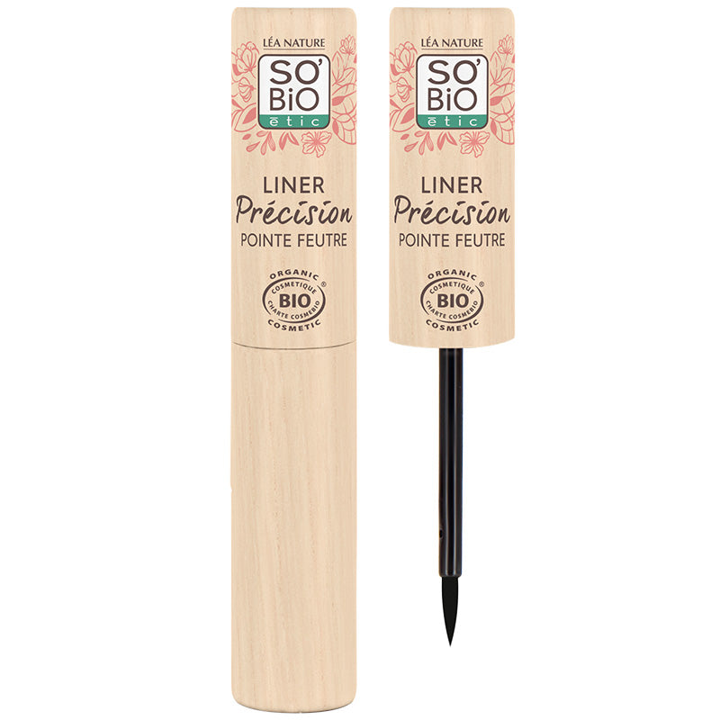 SO’BiO étic Tekuté oční linky BIO - 01 černá (3 ml) - zvýrazní vaše oči SO’BiO