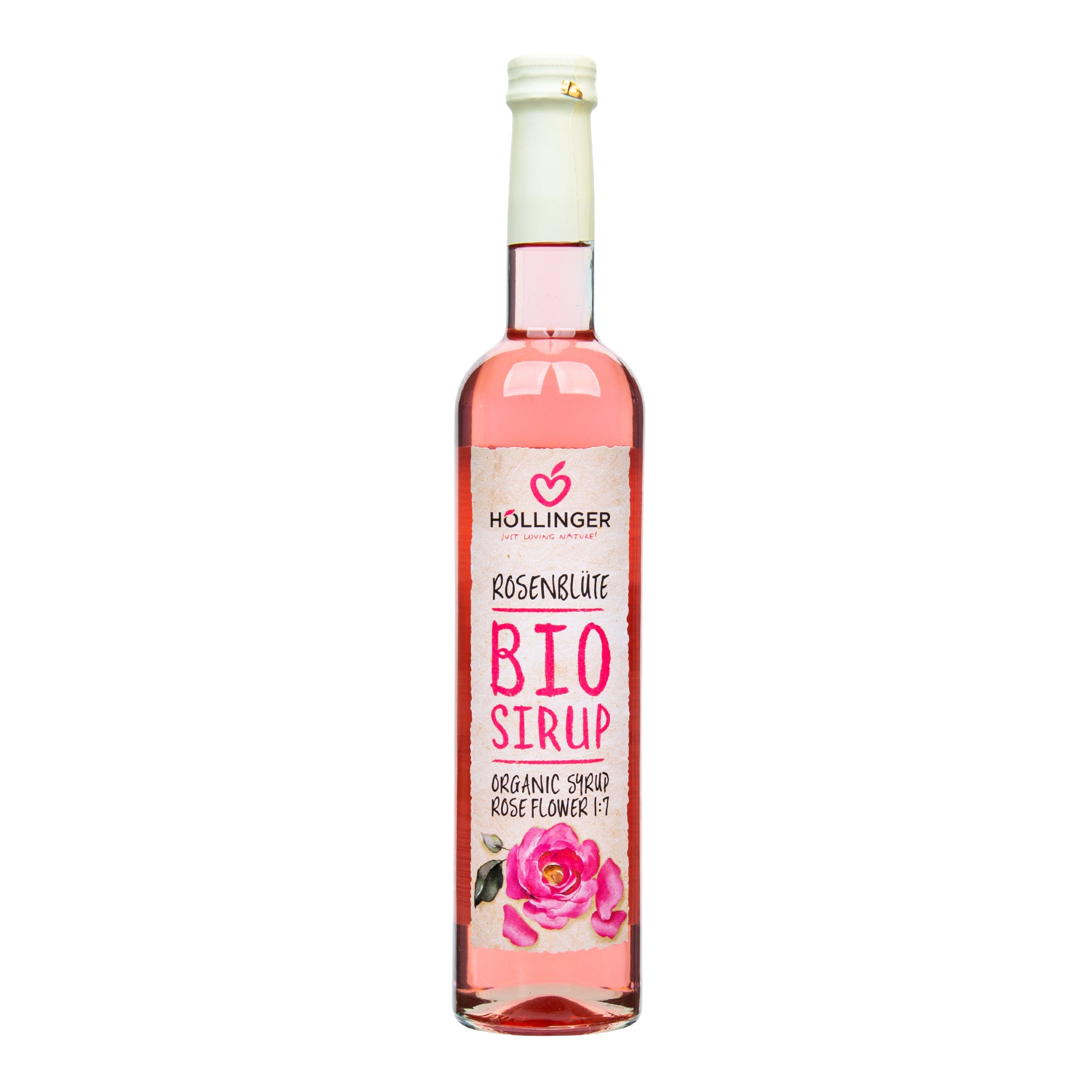 Sirup květ růže 500 ml BIO   HOLLINGER Hollinger