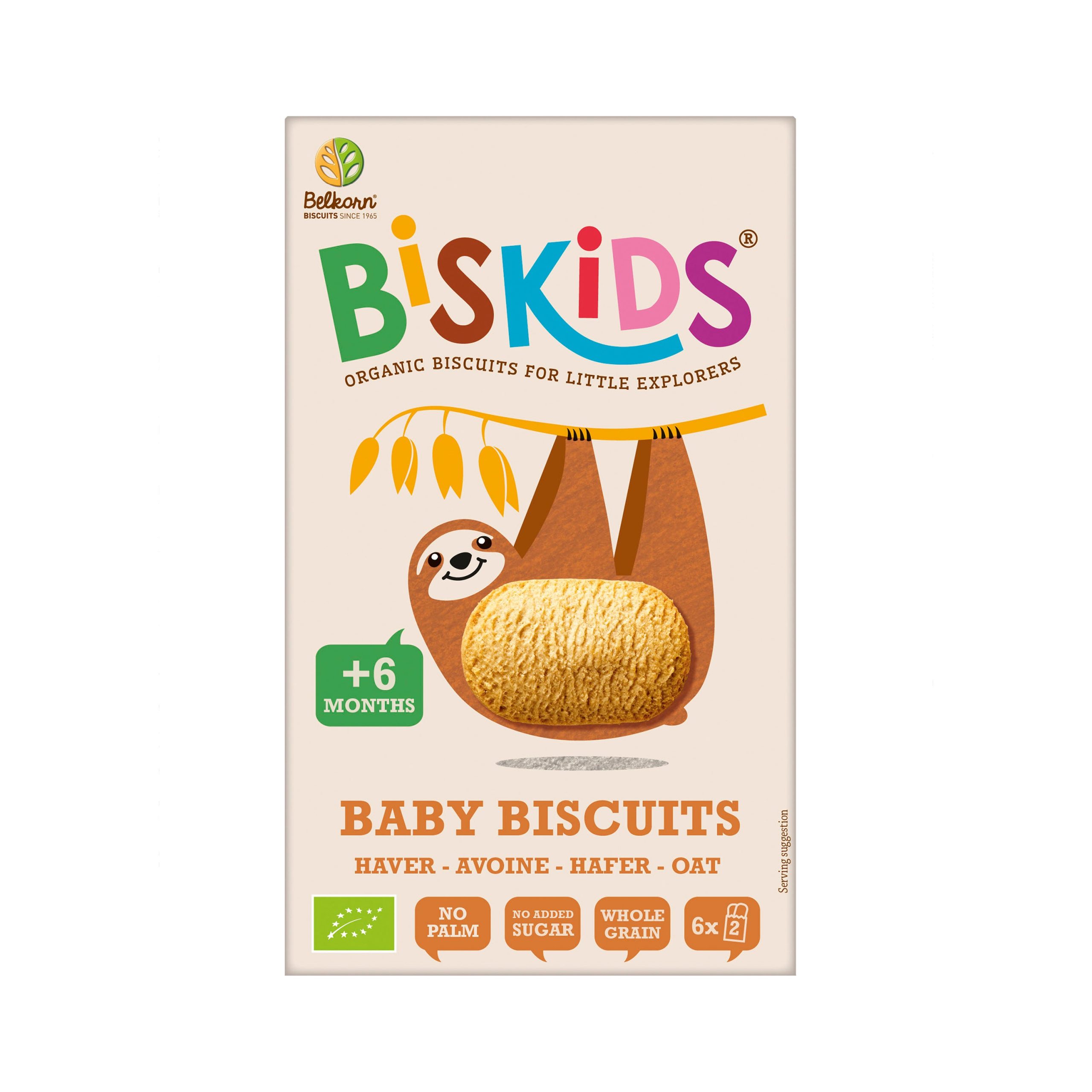 Sušenky celozrnné ovesné bez přidaného cukru dětské 6M+ 120 g BIO   BISKIDS BISkids