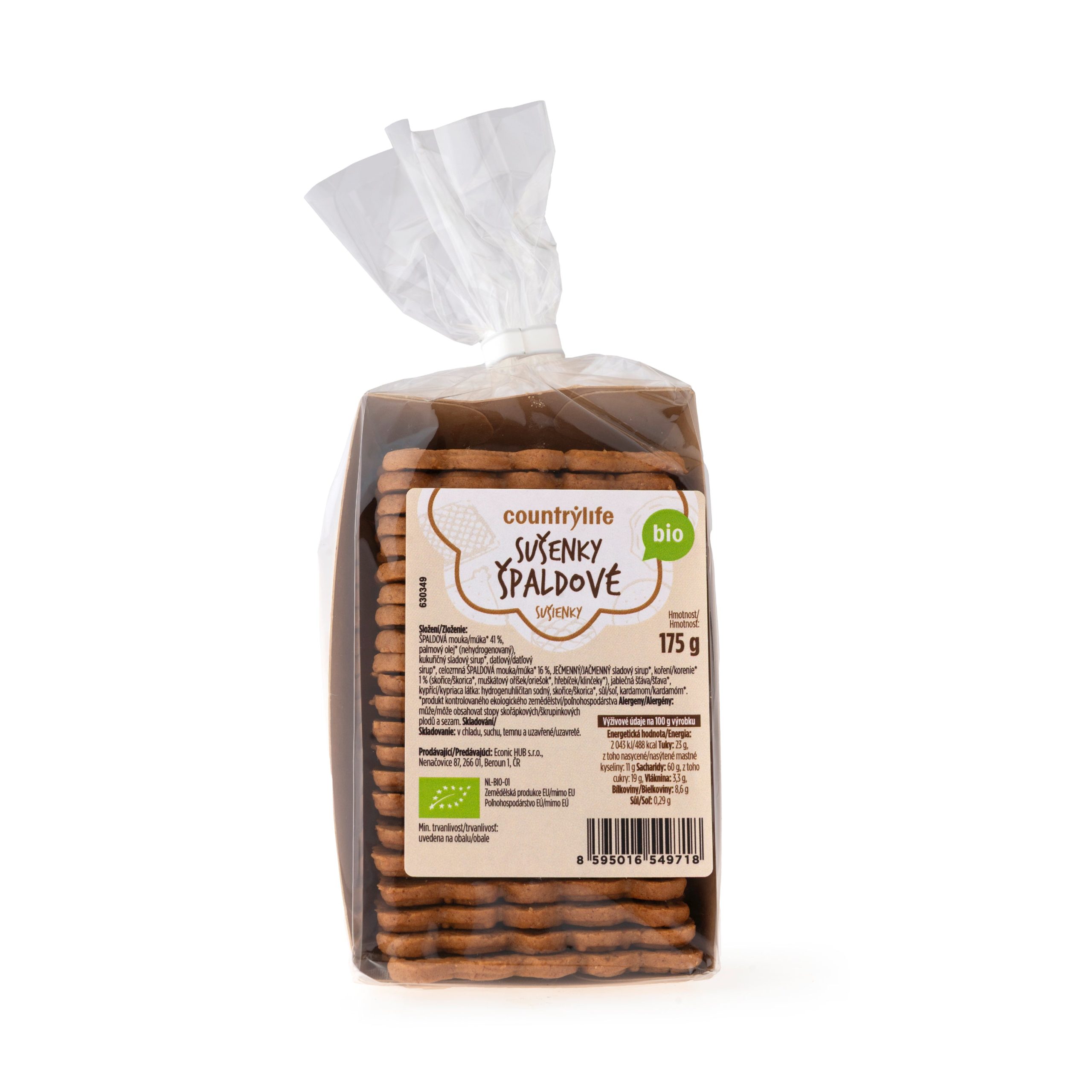 Sušenky špaldové 175 g BIO   COUNTRY LIFE Country Life