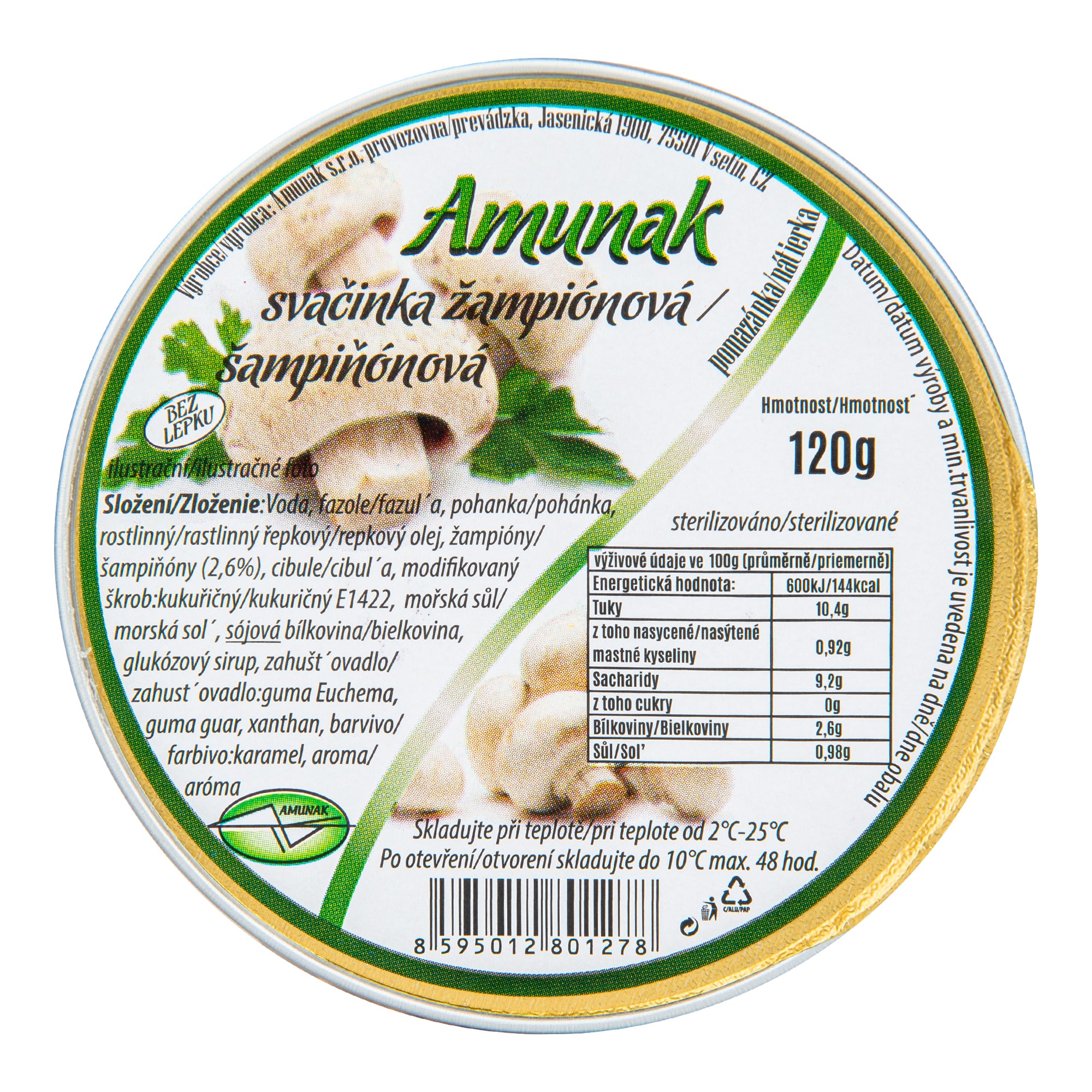 Svačinka žampionová 120 g   AMUNAK Amunak