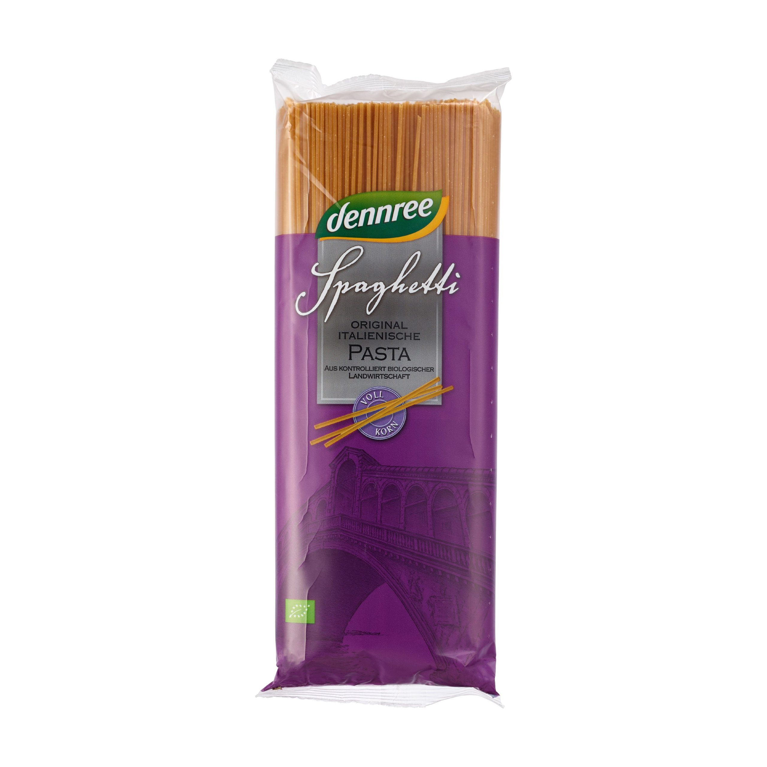 Těstoviny špagety celozrnné 1000 g BIO   DENNREE Dennree