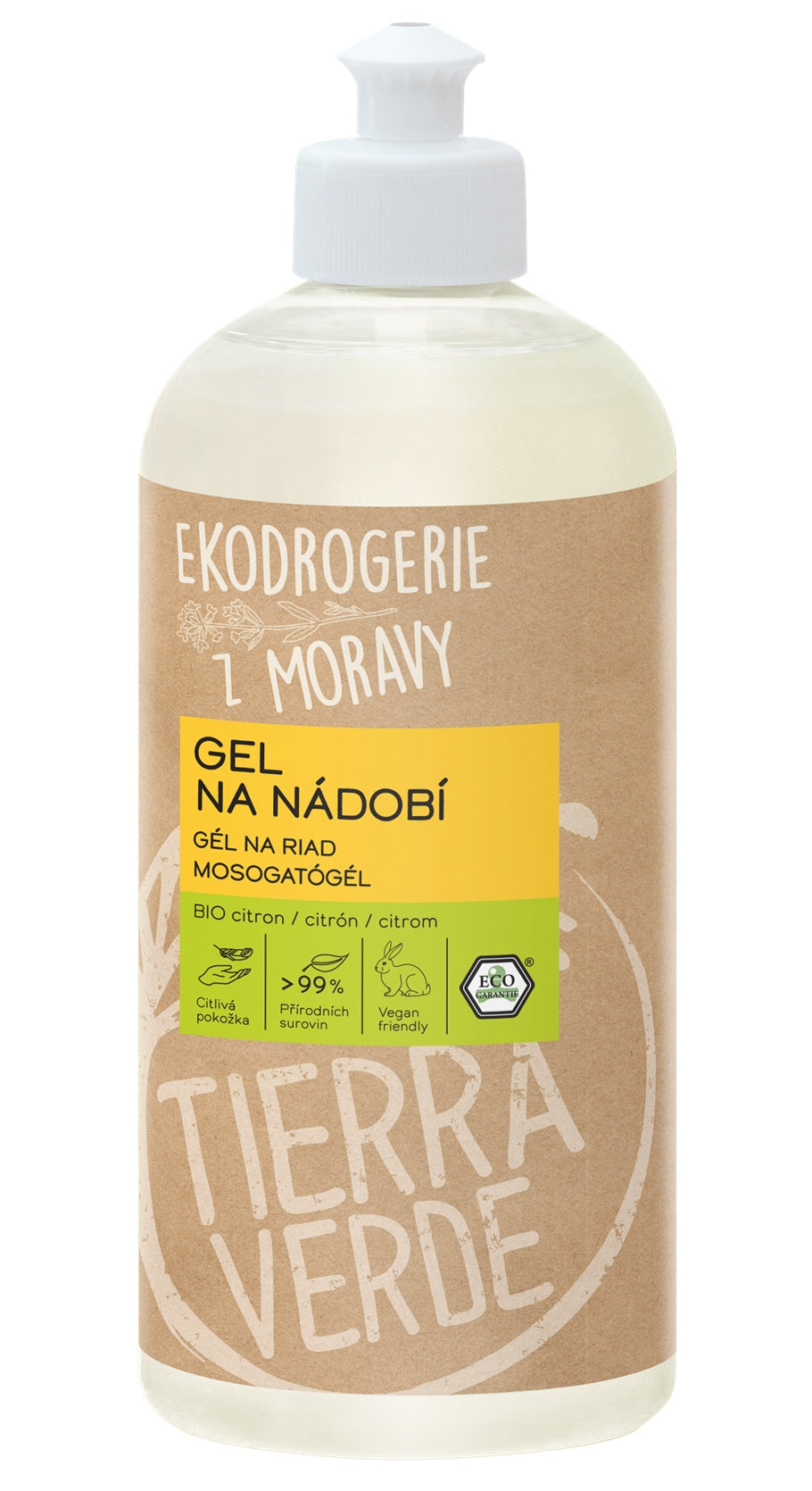 Tierra Verde Gel na nádobí - BIO citron - 500 ml Tierra Verde