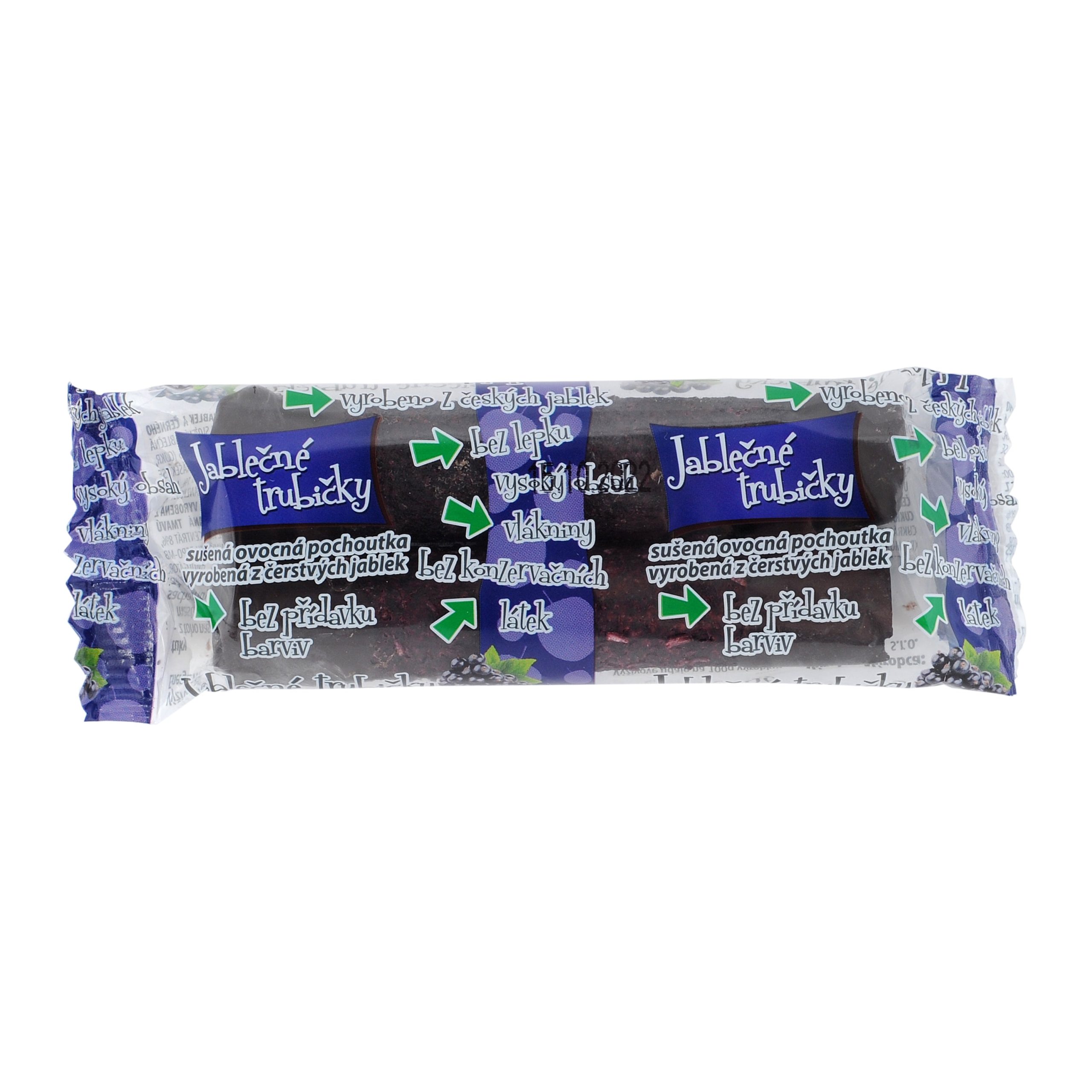 Trubičky jablečné s černým rybízem a čokoládou 24 g   BIOPRODUKT JT Bioprodukt JT
