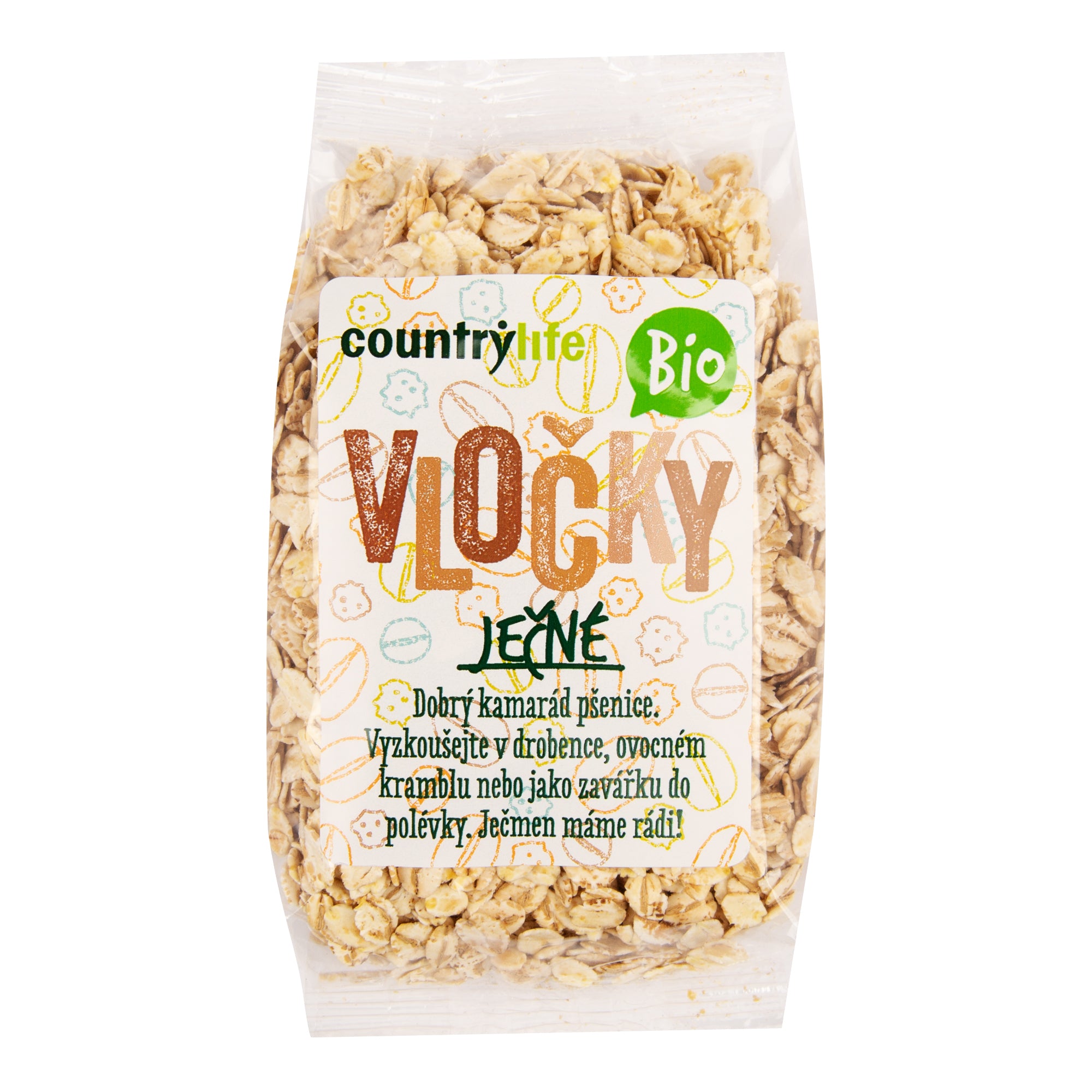 Vločky ječné 250 g BIO   COUNTRY LIFE Country Life