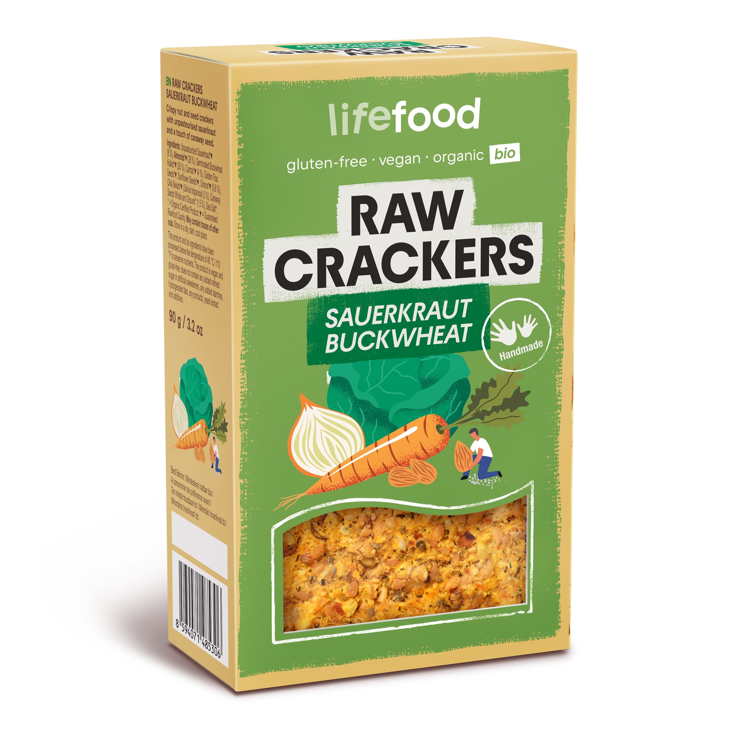 Life Crackers zelňáky RAW 90 g BIO   LIFEFOOD Lifefood