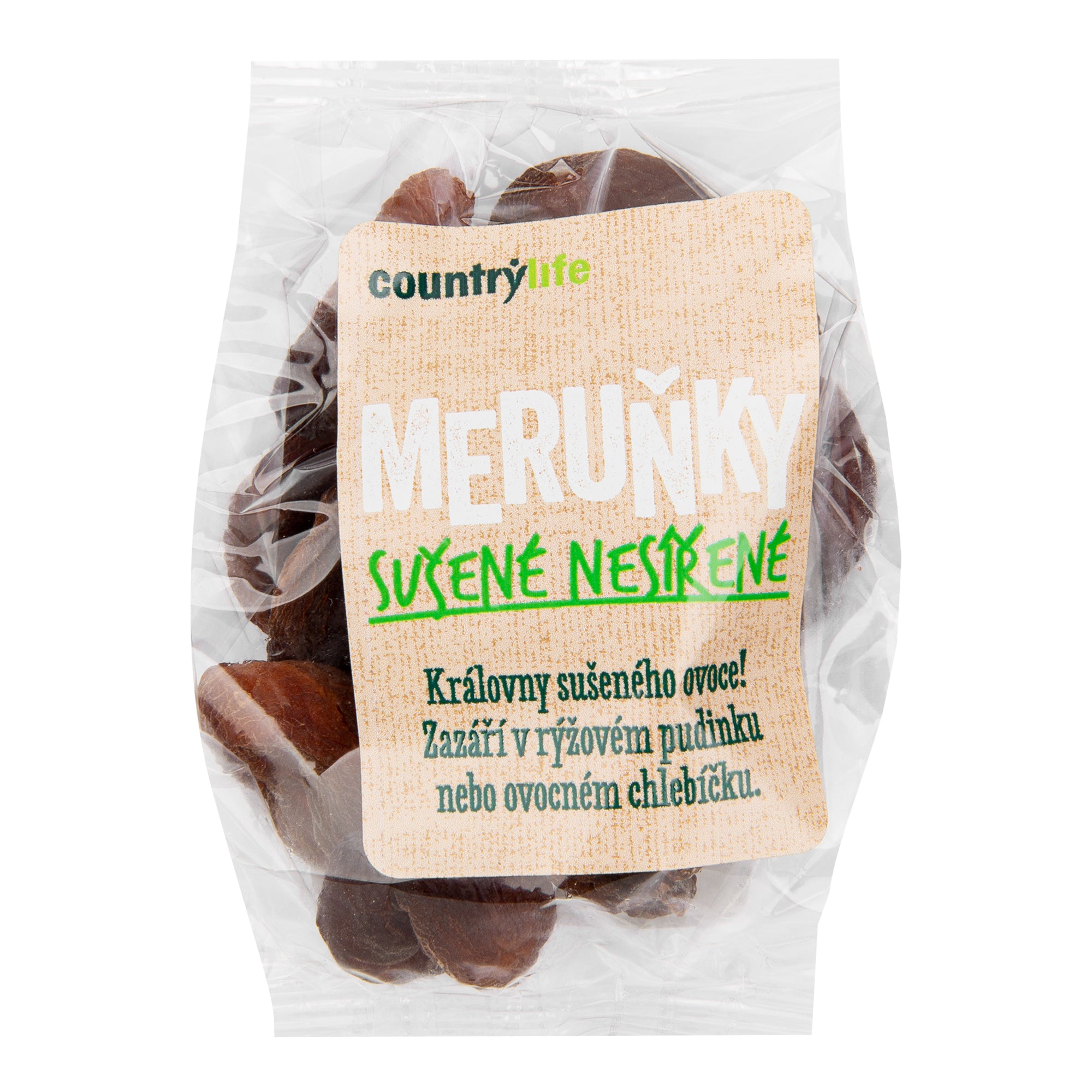 Meruňky sušené nesířené 100 g   COUNTRY LIFE Country Life