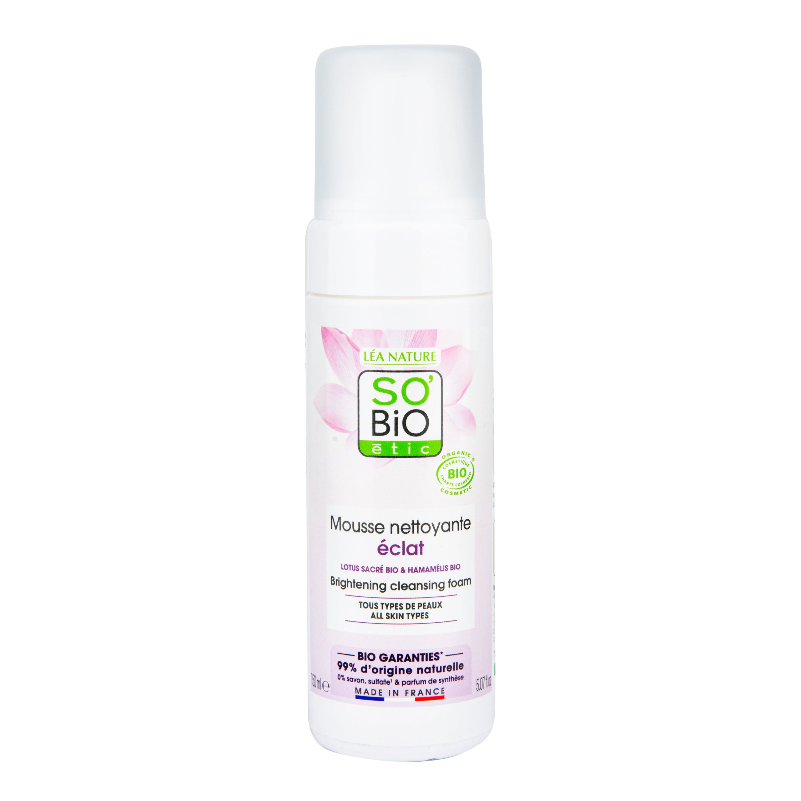 Pěna čisticí pro dokonalou pleť 150 ml BIO   SO’BiO étic SO’BiO étic