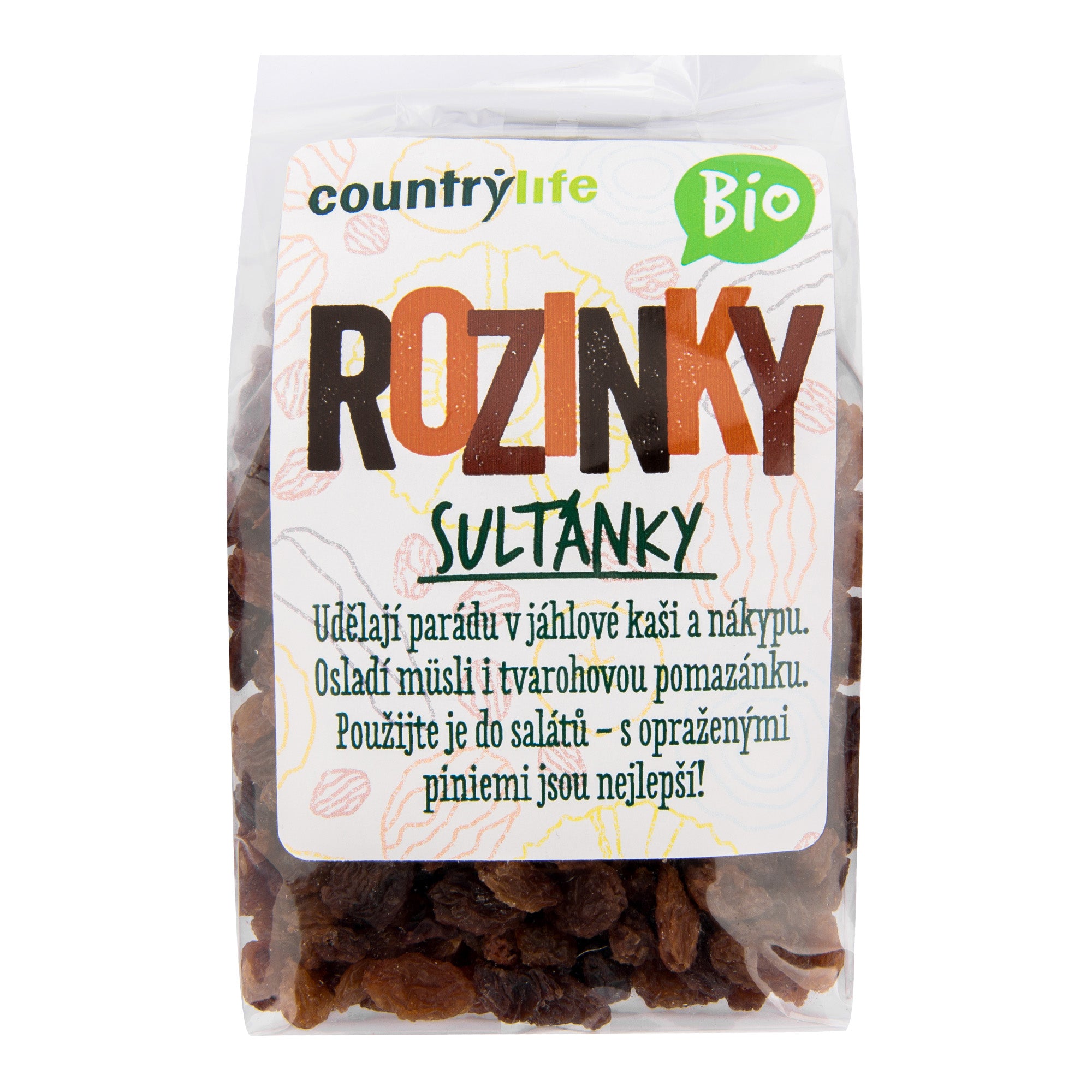 Rozinky sultánky 200 g BIO   COUNTRY LIFE Country Life