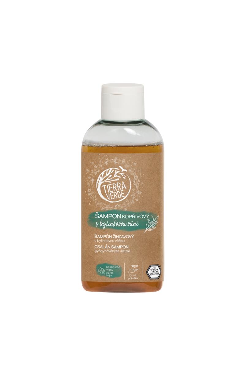 Tierra Verde Šampon kopřivový s bylinkovou vůní - 100 ml - na mastné vlasy Tierra Verde