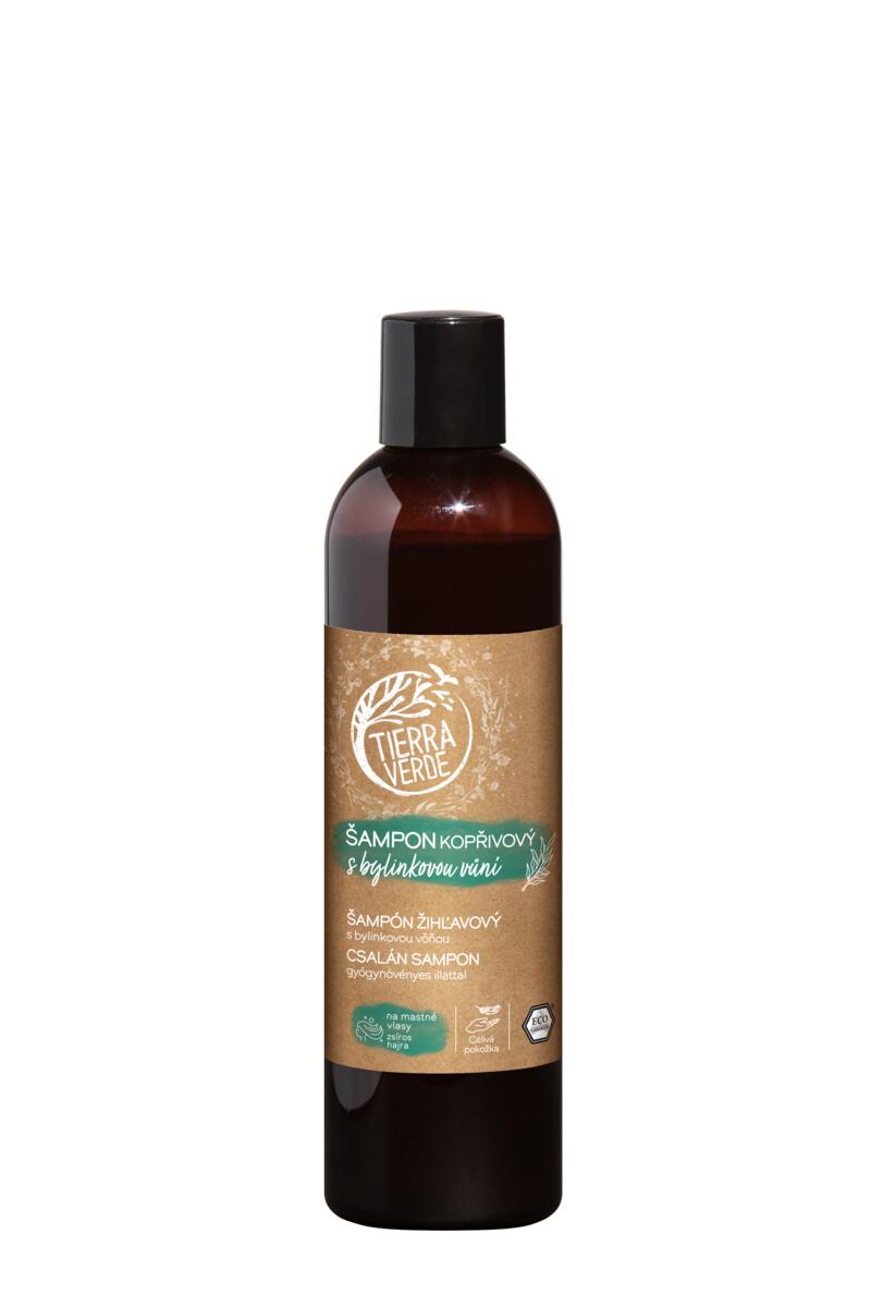 Tierra Verde Šampon kopřivový s bylinkovou vůní - 300 ml - na mastné vlasy Tierra Verde