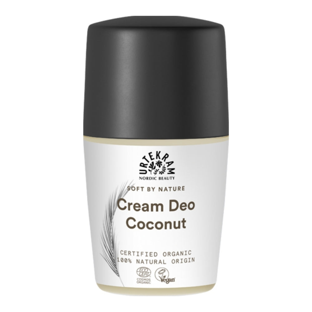 Urtekram Krémový deodorant roll-on s kokosem BIO (50 ml) - se sladkou kokosovou vůní Urtekram