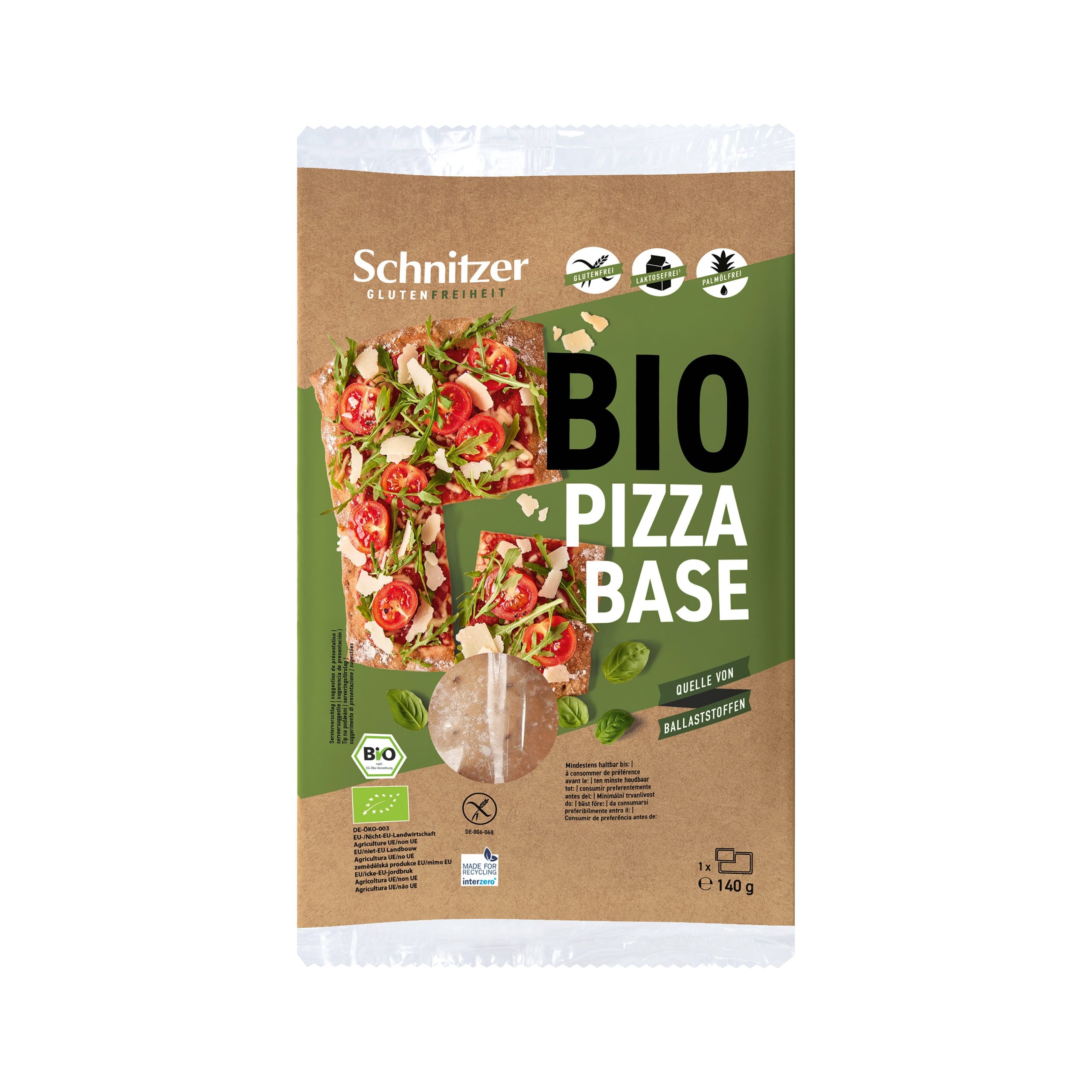 Základ na pizzu bezlepkový 140 g BIO   SCHNITZER Schnitzer