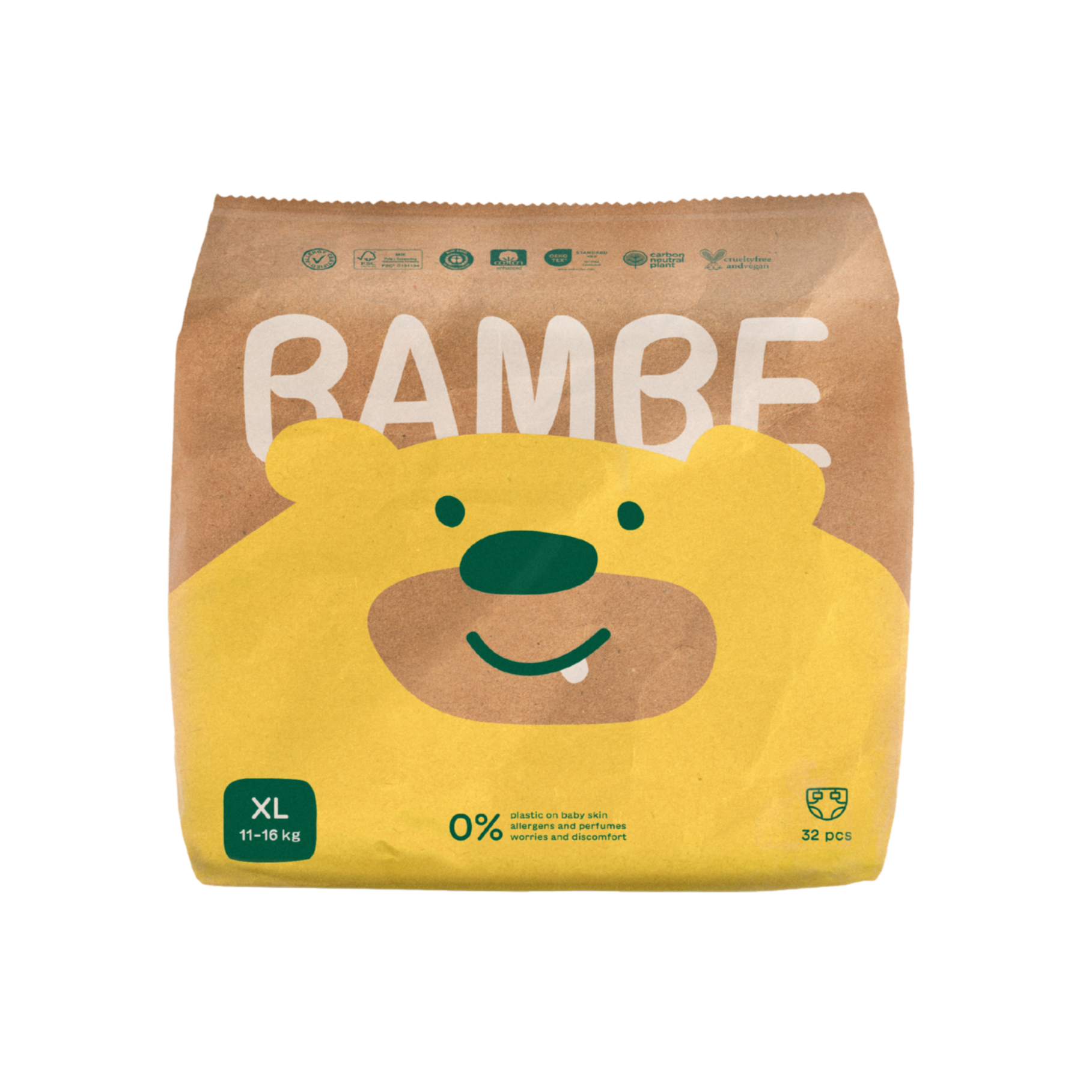 Bambe Ekoplenky - vel. XL (11 - 16 kg) (32 ks) - vyrobeno v česku Bambe