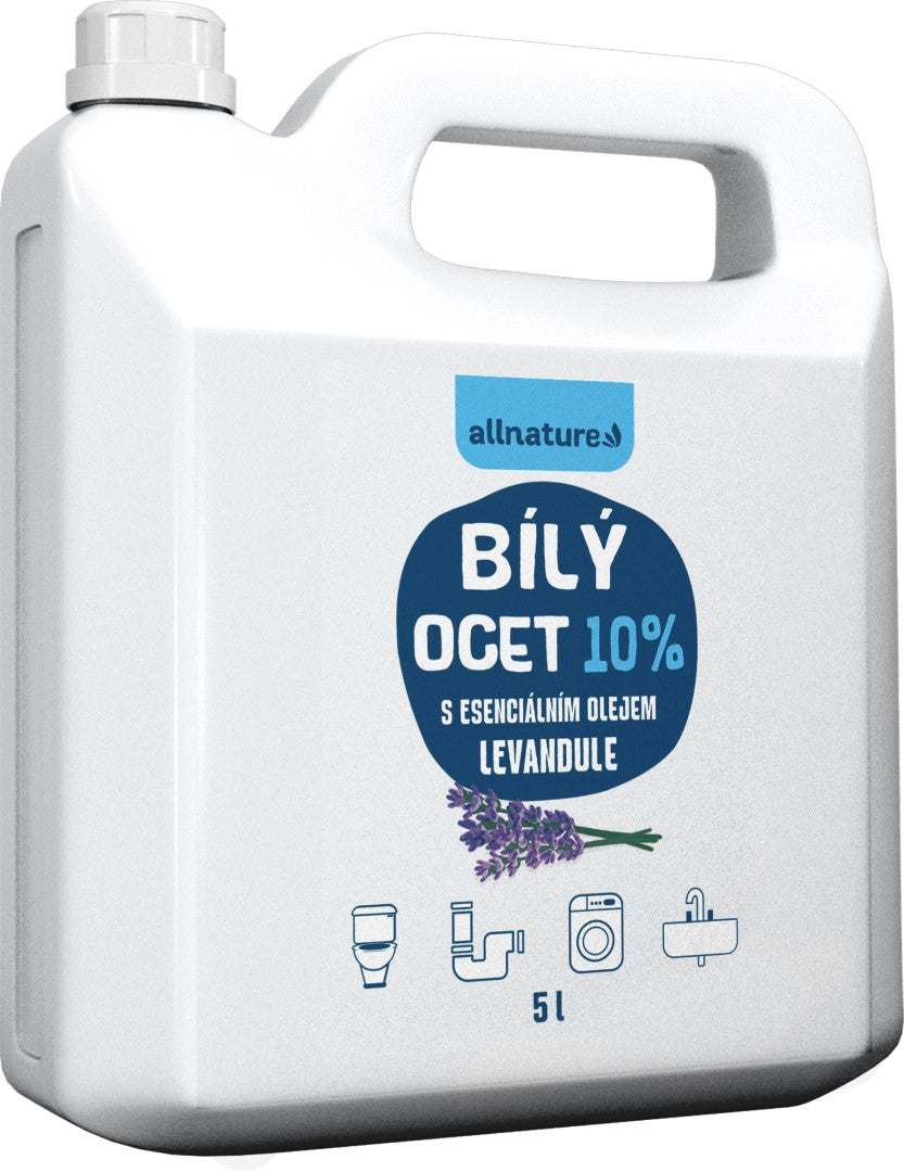 Allnature Bílý ocet sprej 10% s vůní levandule - 5 l - univerzální přírodní čistič Allnature