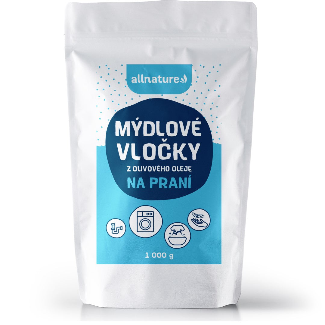 Allnature Mýdlové vločky z olivového oleje - 1 kg - pro ekologické praní prádla Allnature
