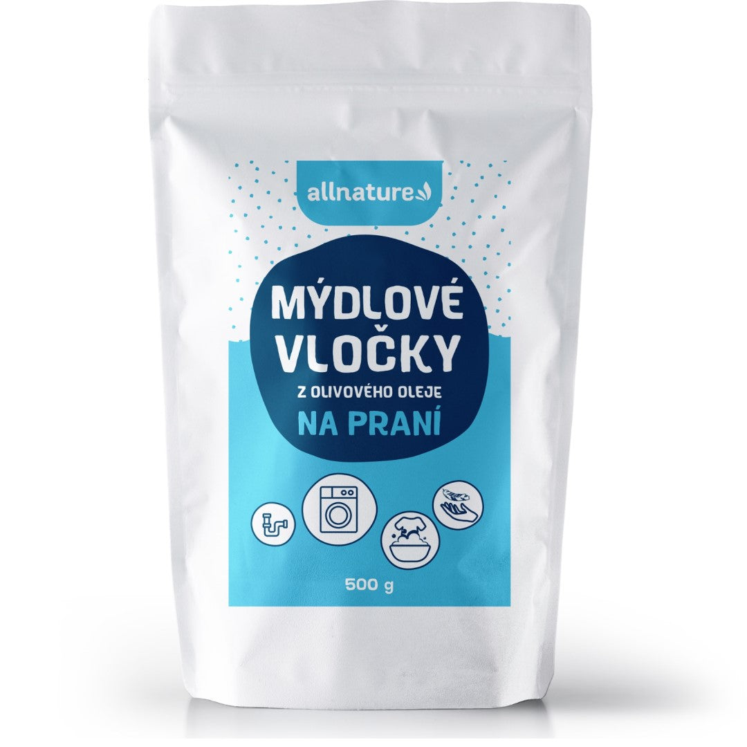 Allnature Mýdlové vločky z olivového oleje - 500 g - pro ekologické praní prádla Allnature