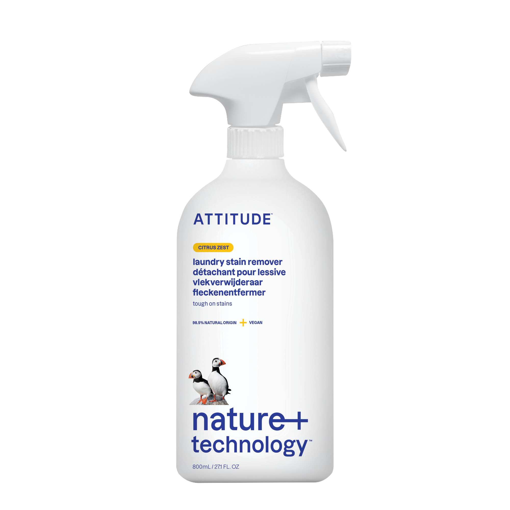 Attitude Odstraňovač skvrn s vůní citronové kůry s rozprašovačem (800 ml) - jednoduché použití Attitude
