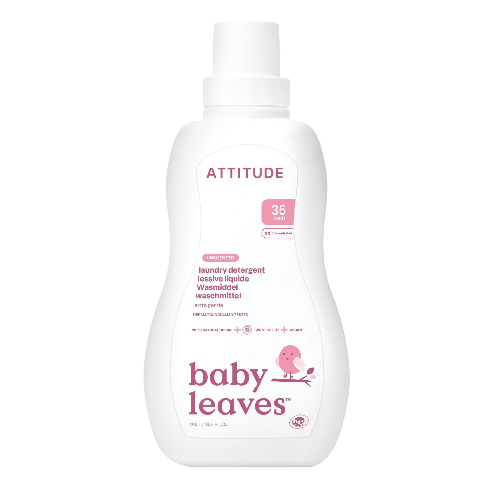 Attitude Prací gel pro děti bez vůně (1050 ml) - 35 pracích dávek Attitude