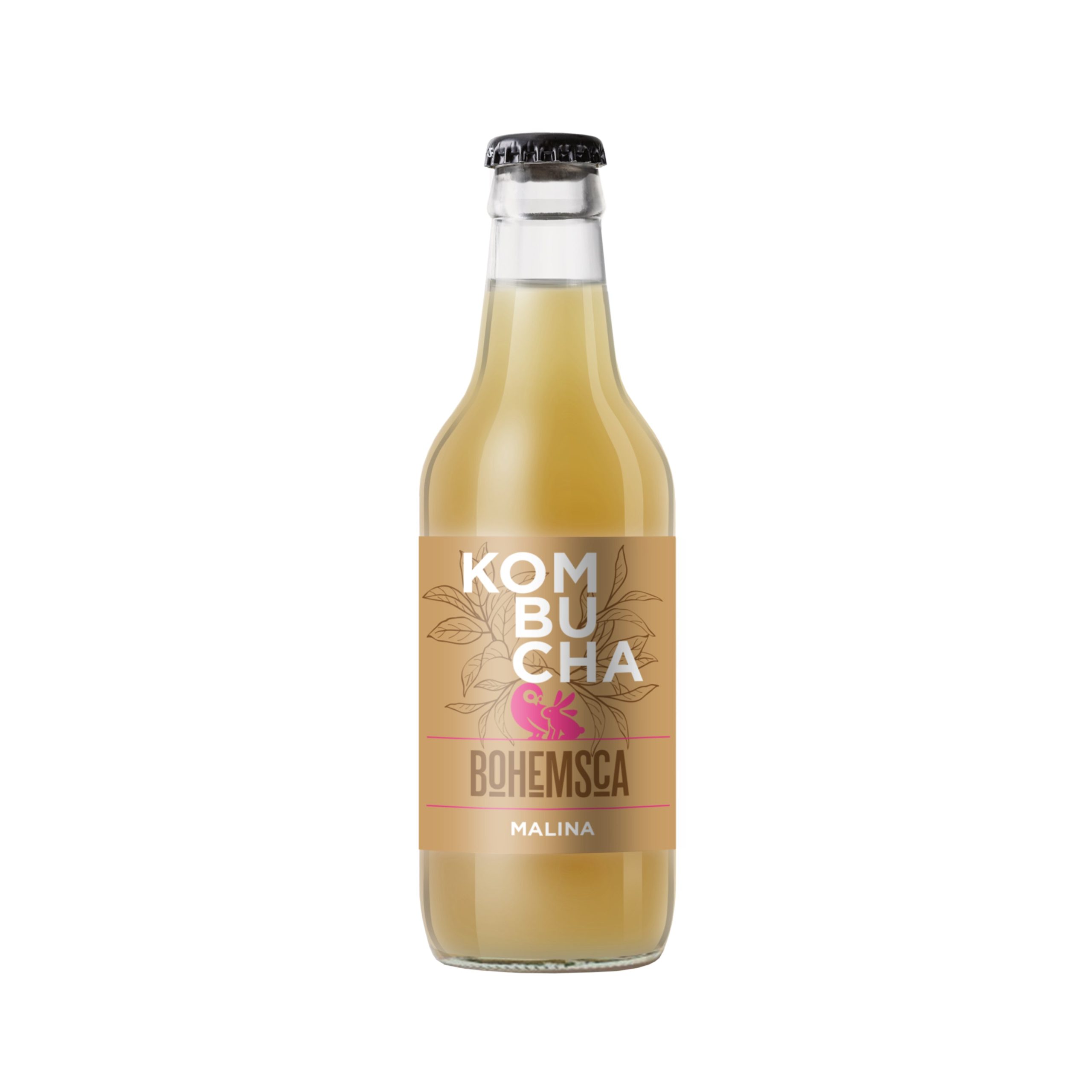 Bohemsca Kombucha Malina (330 ml) - fermentovaný nápoj s malinou Bohemsca