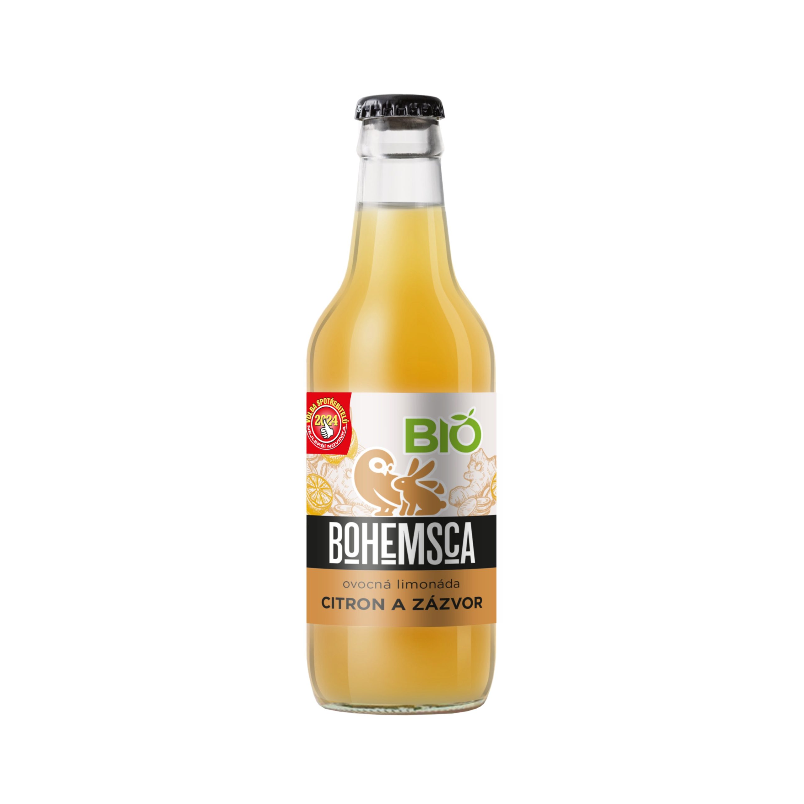 Bohemsca Limonáda Citrón a zázvor BIO (200 ml) - jemně perlivý citrón se zázvorem Bohemsca