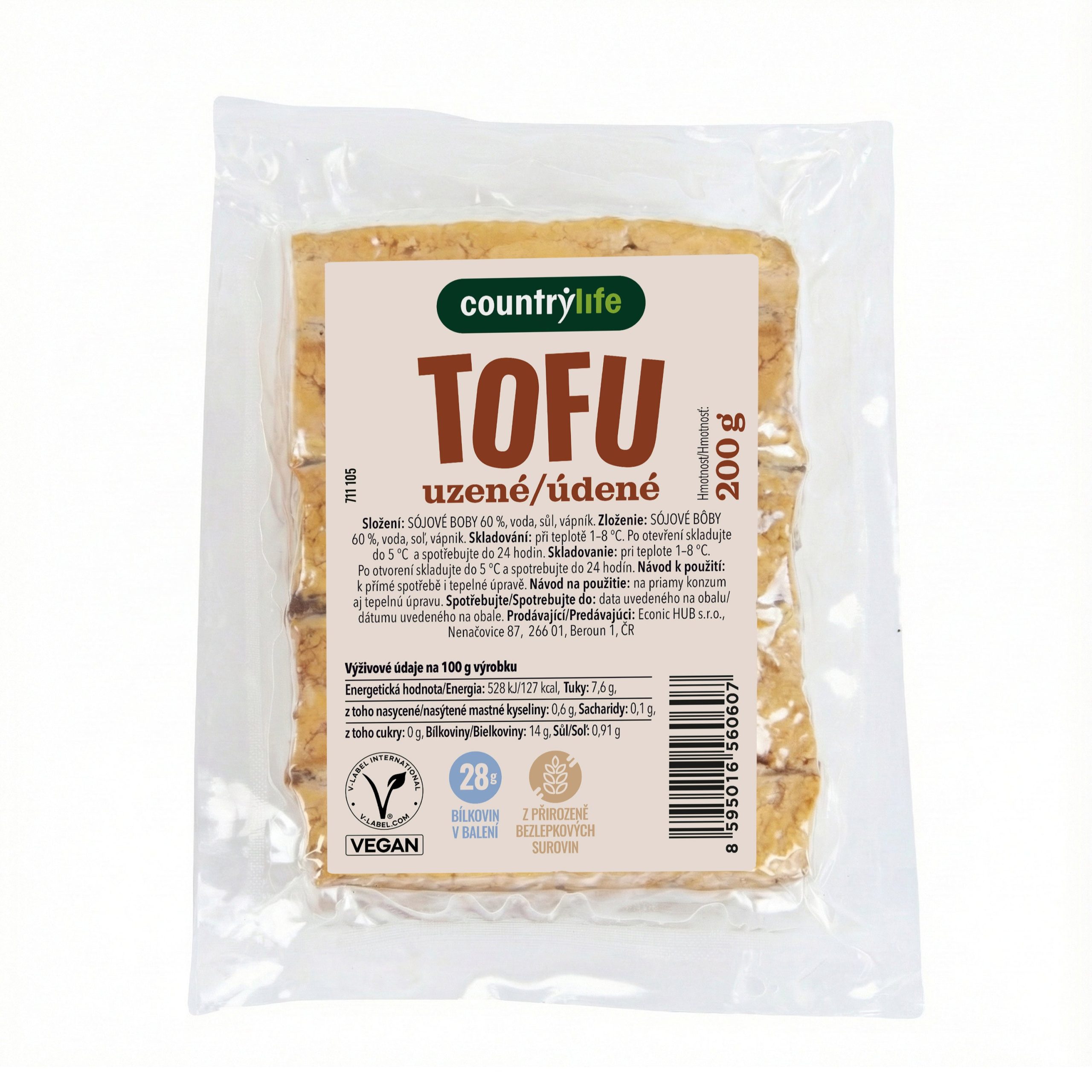 Country Life Tofu uzené (200 g) - výraznější chuť Country Life