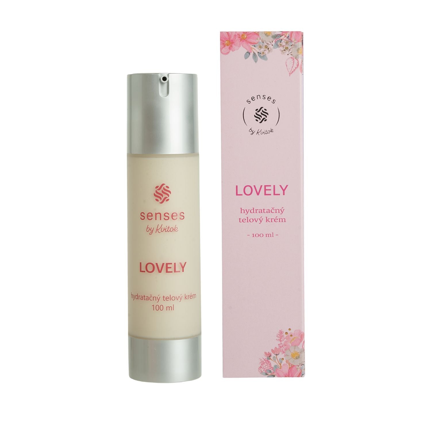 Kvitok Senses Hydratační tělový krém Lovely (100 ml) - s vůní růže