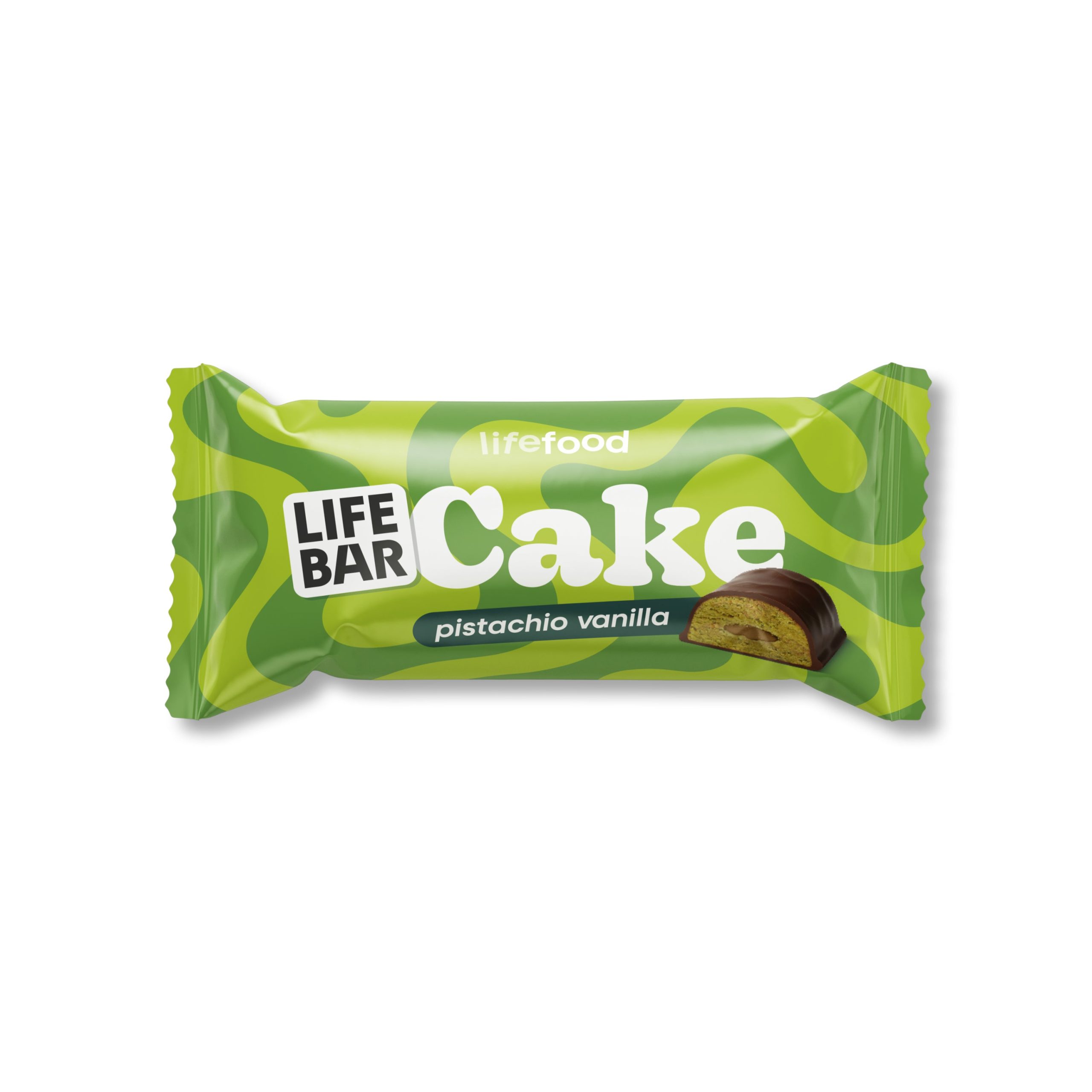 Lifefood Tyčinka Lifebar Cake pistácie a vanilka BIO (35 g) - dortík bez rafinovaného cukru Lifefood