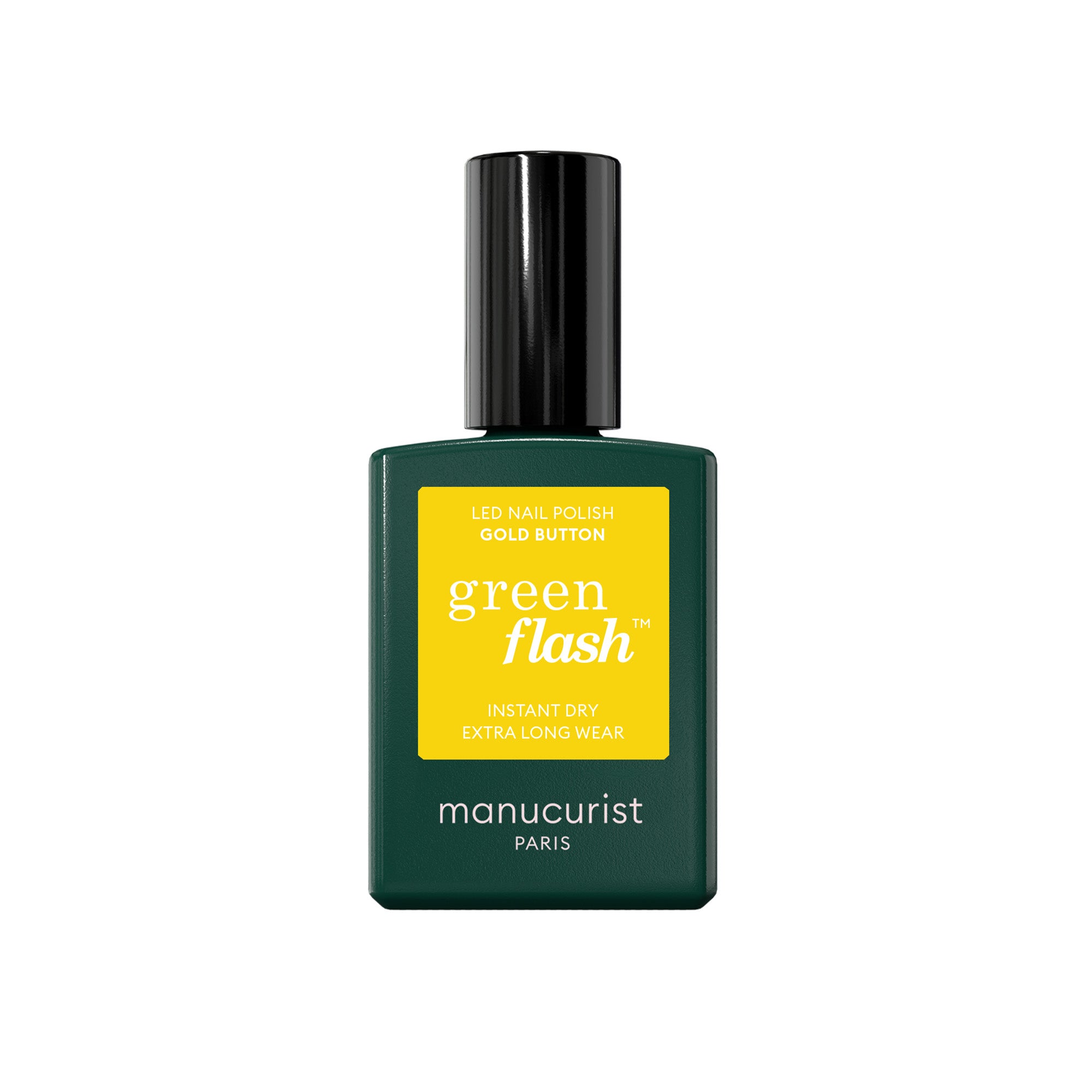 Manucurist Green Flash LED gel lak na nehty - Gold Button (15 ml) - zářivě žlutý odstín Manucurist