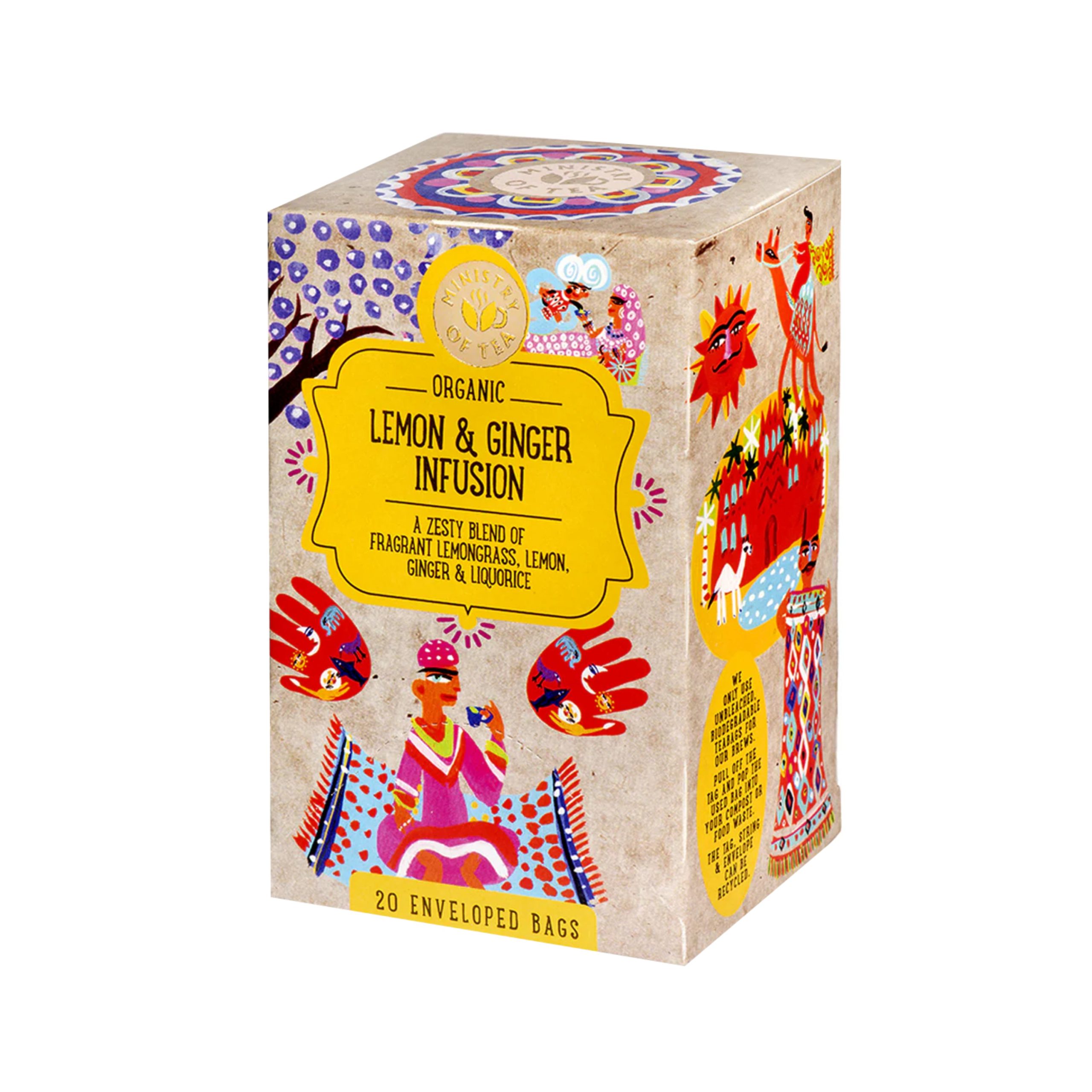 Ministry of Tea Čaj Lemon & Ginger BIO - nálev. sáčky (20 x 1