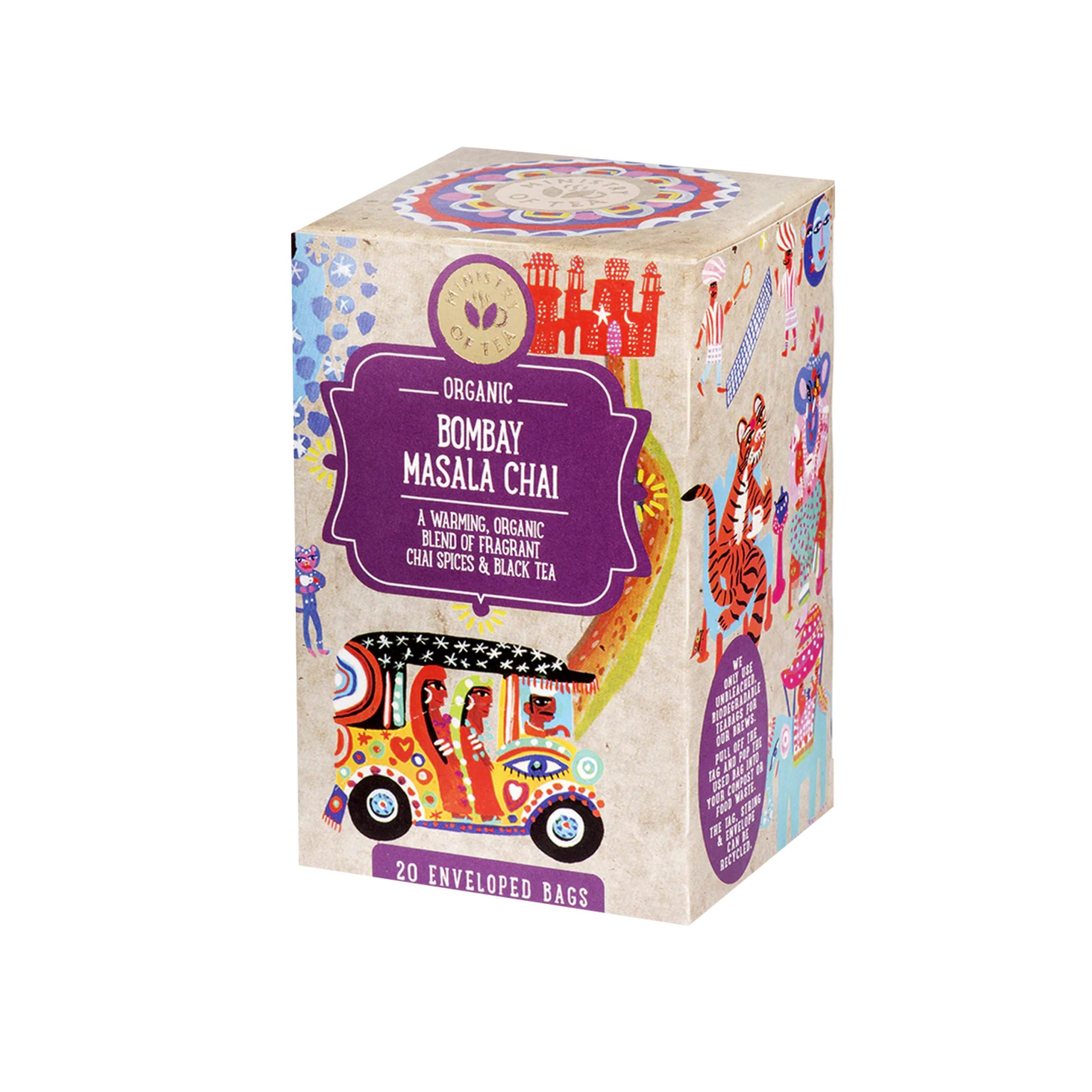 Ministry of Tea Čaj černý Bombay Masala Chai BIO - nálev. sáčky (20 x 1