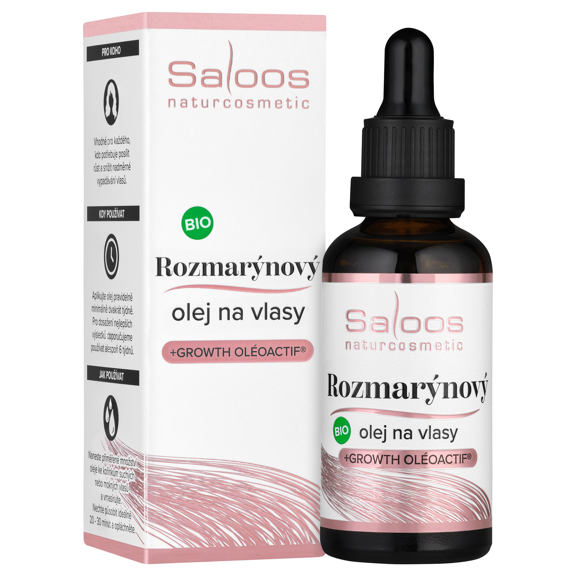 Saloos Rozmarýnový olej na vlasy BIO (50 ml) - stimuluje růst vlasů Saloos