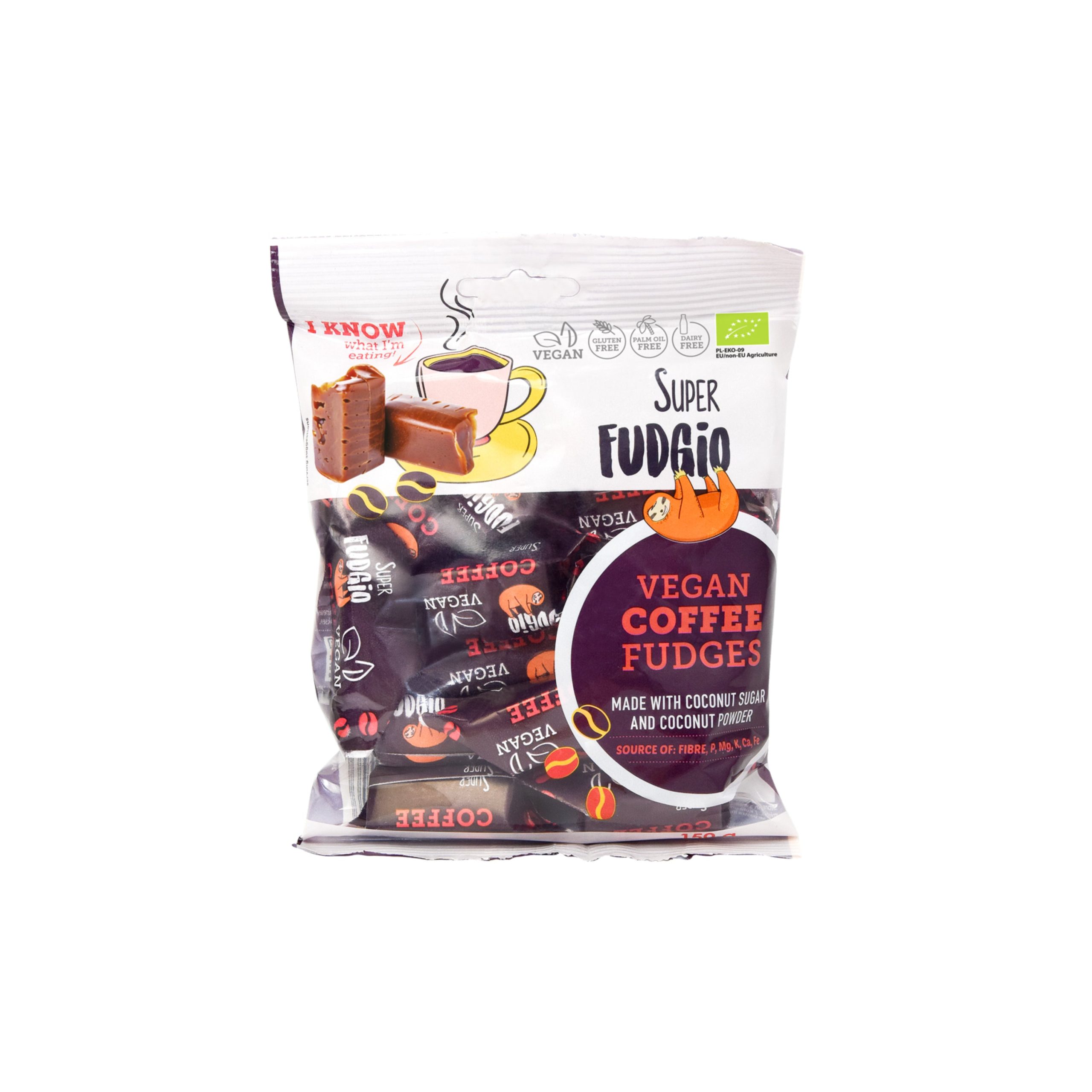 Superfudgio Karamely káva vegan BIO (150 g) - veganské bio křupavé karamelky Superfudgio