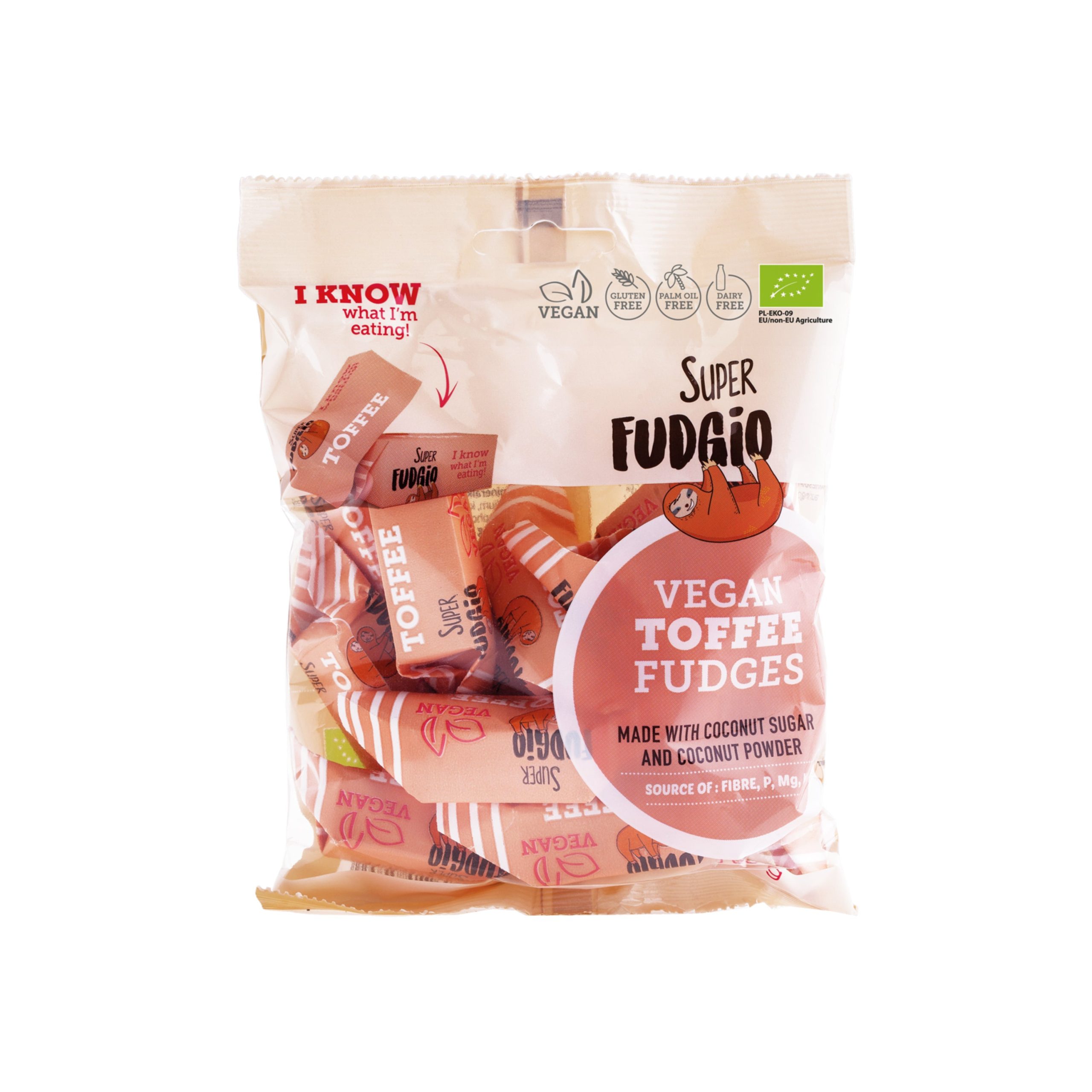 Superfudgio Karamely toffee vegan BIO (150 g) - veganské bio křupavé karamelky Superfudgio