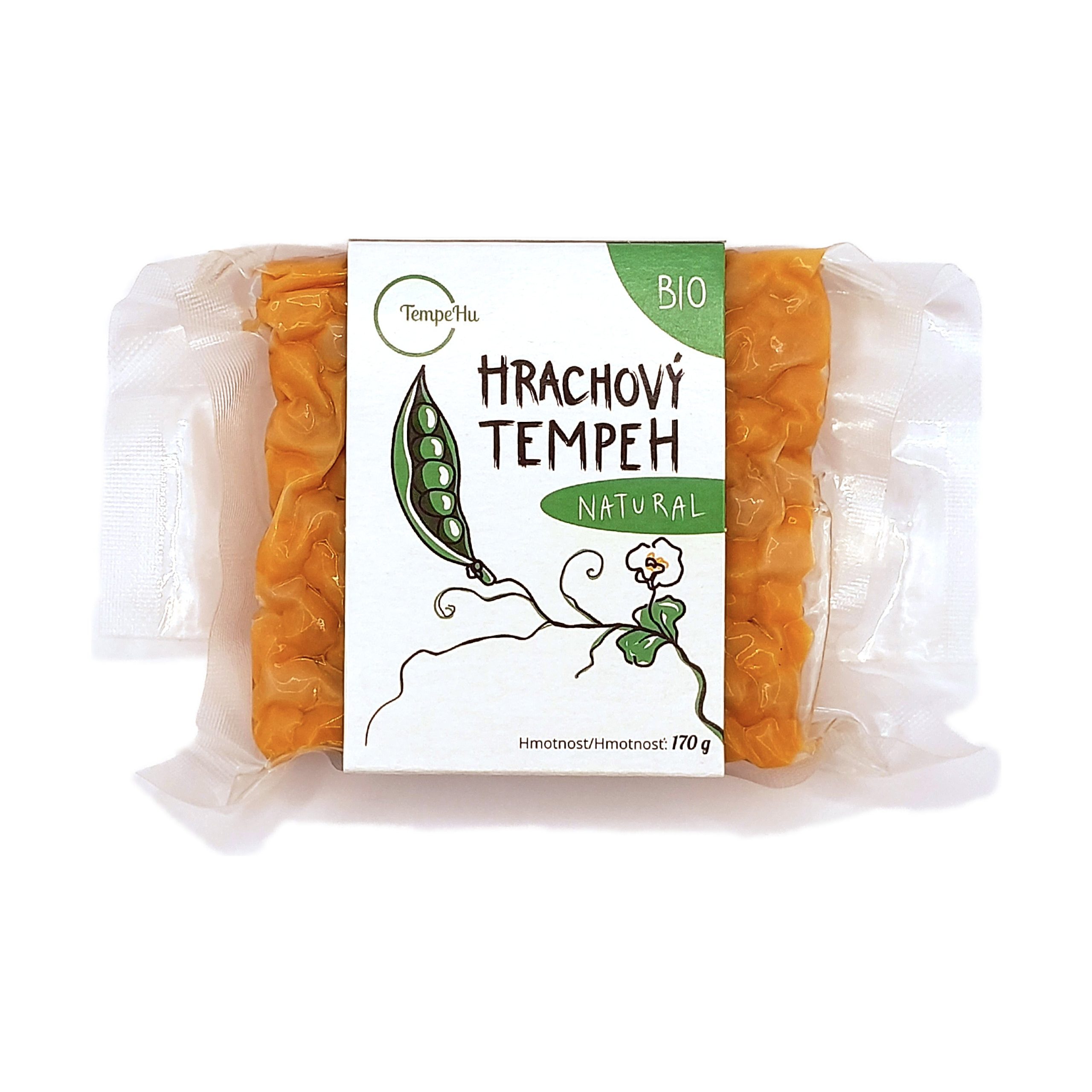 TempeHu Tempeh hrachový natural BIO (170 g) - skvělý zdroj komplexních bílkovin TempeHu