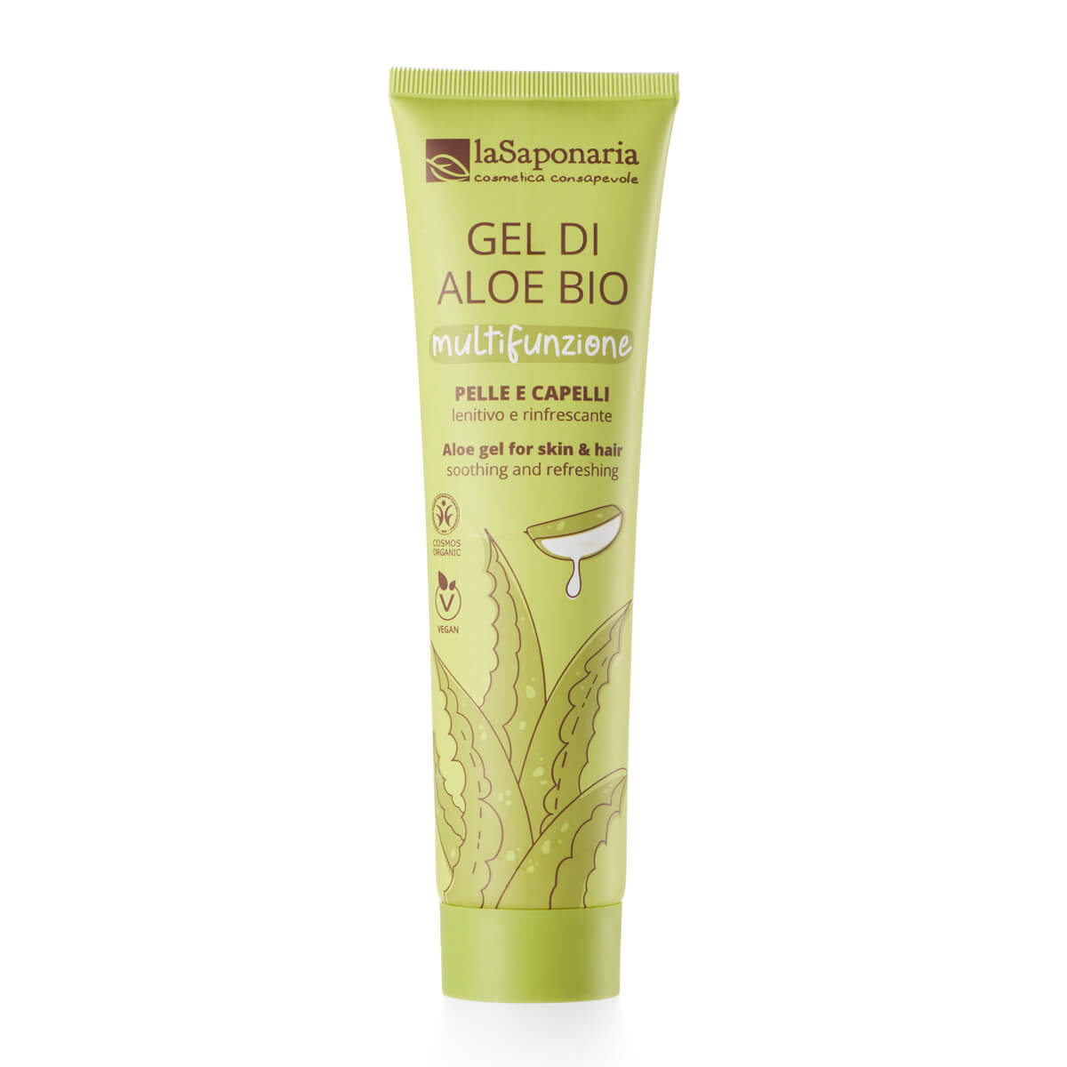 laSaponaria Aloe vera gel na tělo a vlasy BIO (150 ml) - univerzální pomocník laSaponaria
